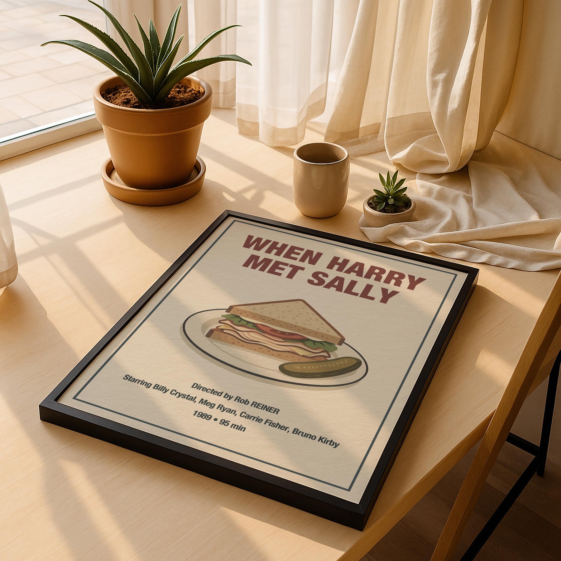 When Harry Met Sally Minimalist Movie Poster – Iconic Katz's Deli Order Illustration, 80s Rom Com Film Art Cinema Print — image 5