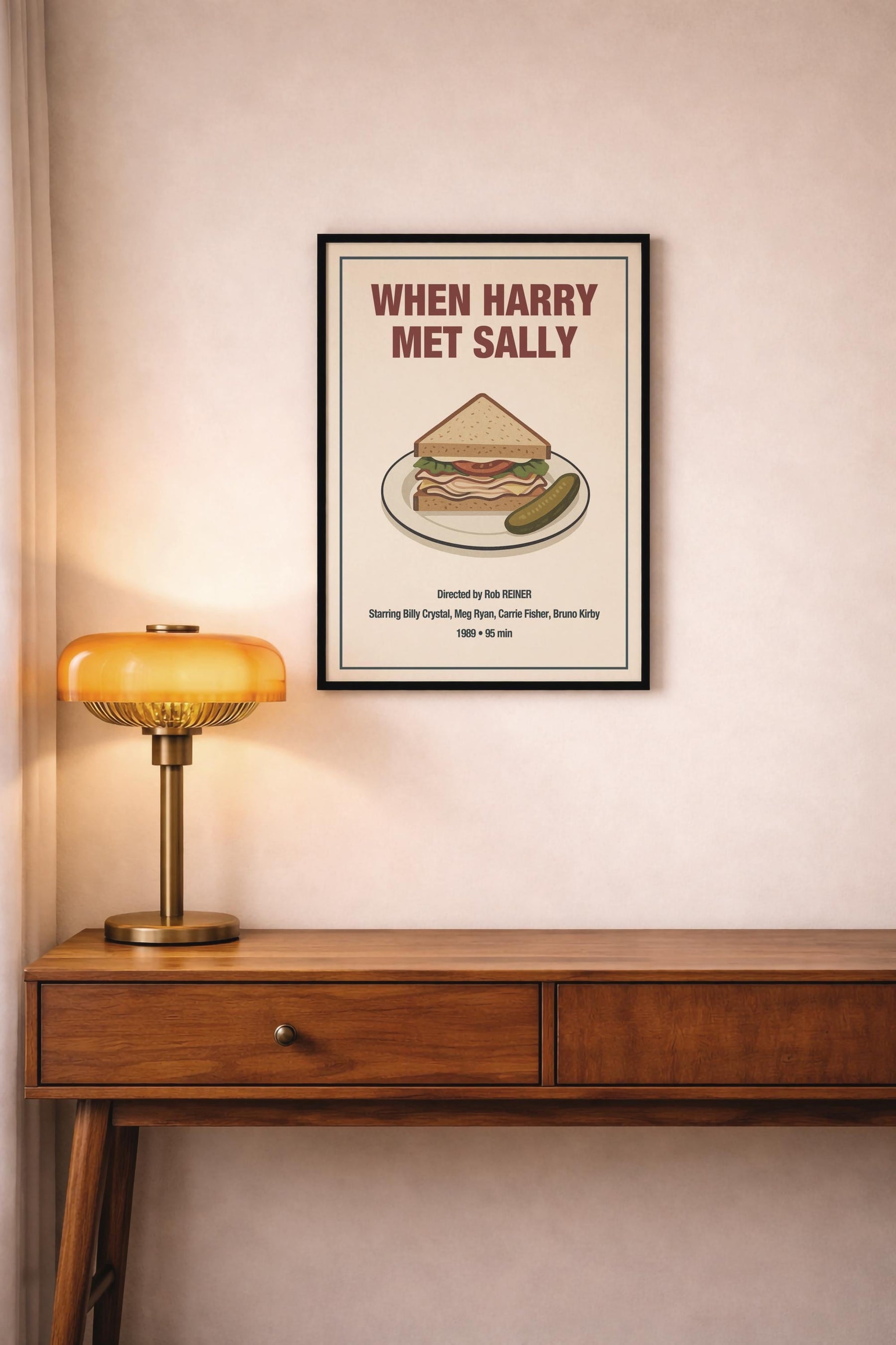 When Harry Met Sally Minimalist Movie Poster – Iconic Katz's Deli Order Illustration, 80s Rom Com Film Art Cinema Print — image 7