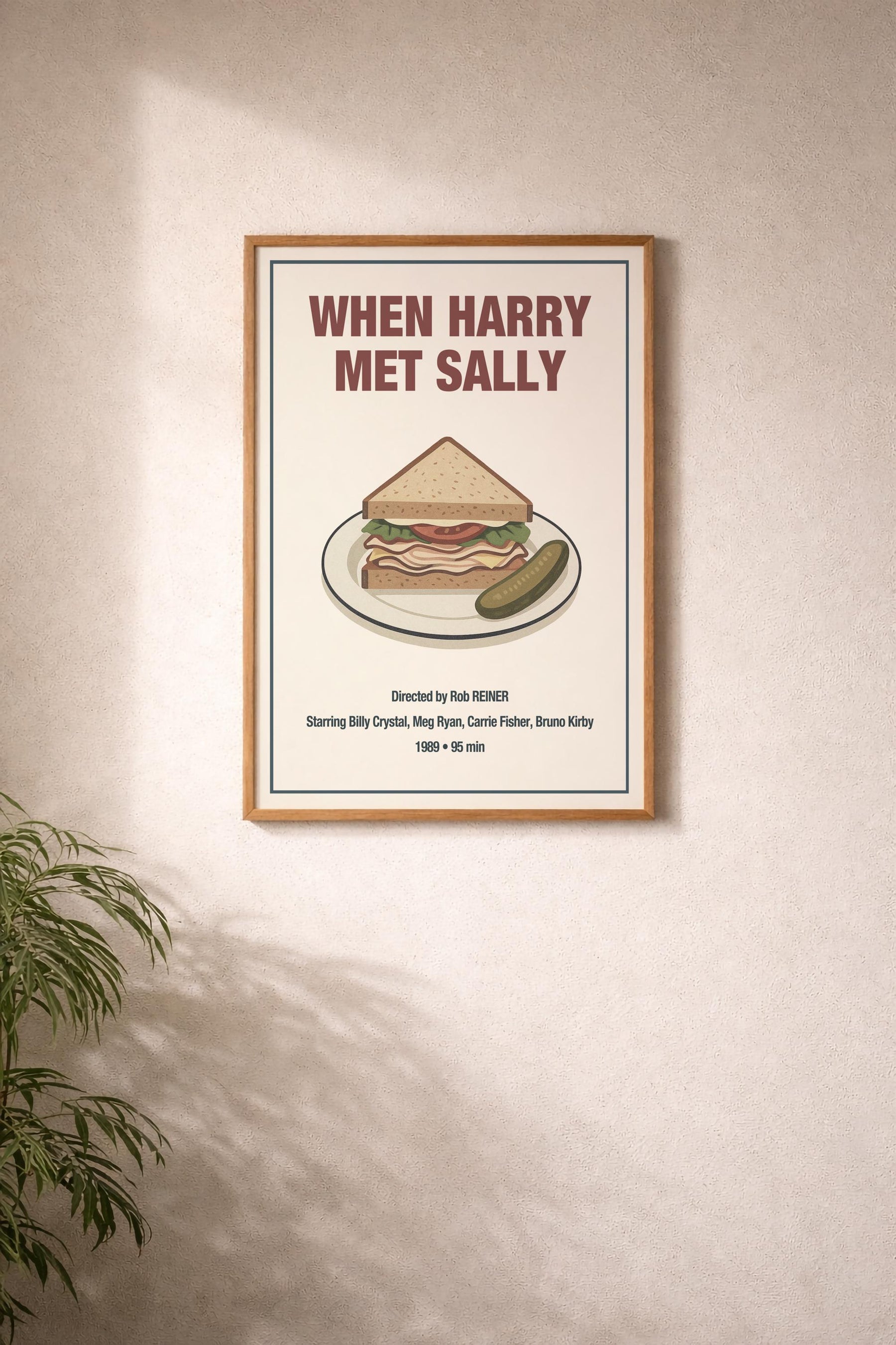 When Harry Met Sally Minimalist Movie Poster – Iconic Katz's Deli Order Illustration, 80s Rom Com Film Art Cinema Print — image 6