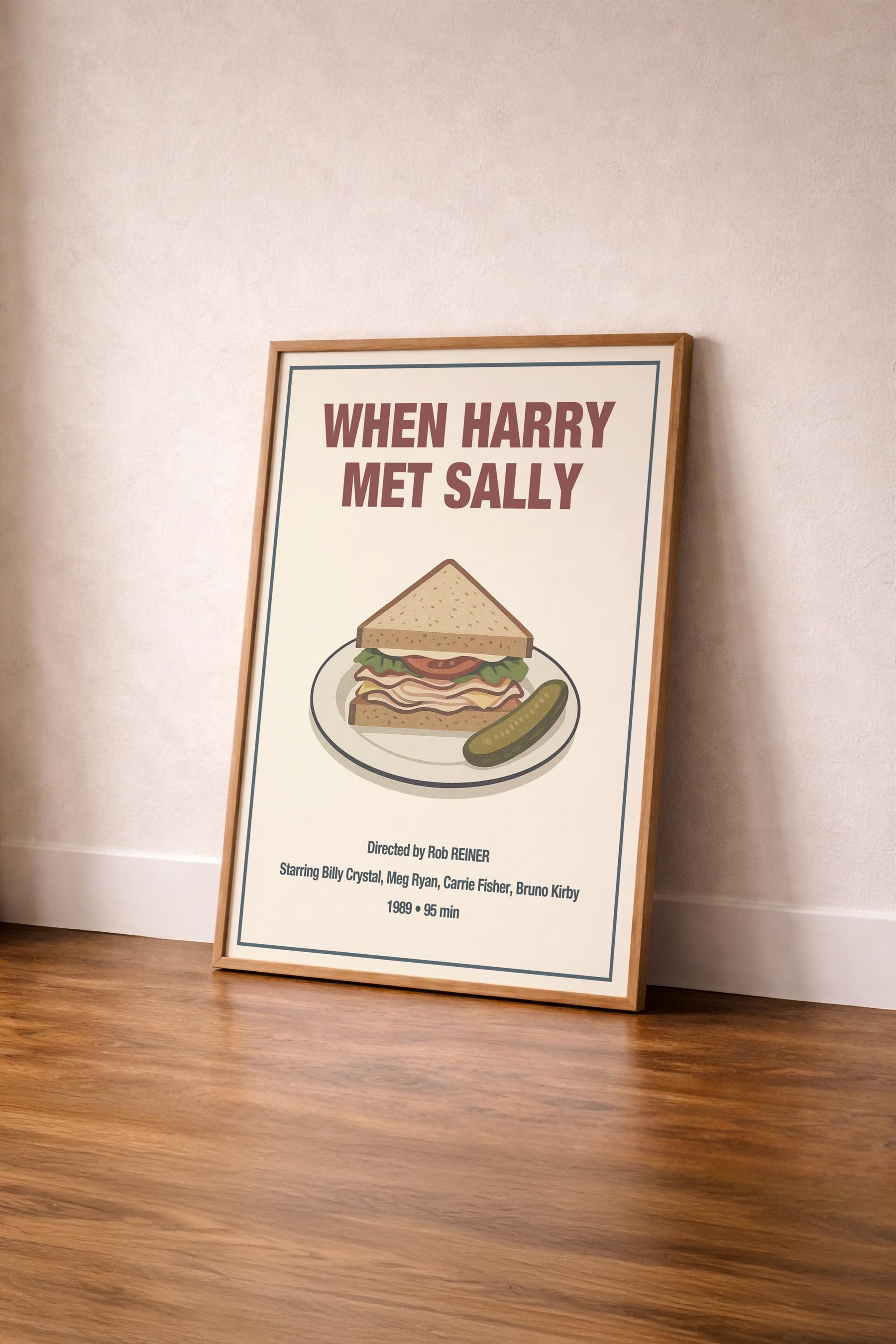 When Harry Met Sally Minimalist Movie Poster – Iconic Katz's Deli Order Illustration, 80s Rom Com Film Art Cinema Print — image 4