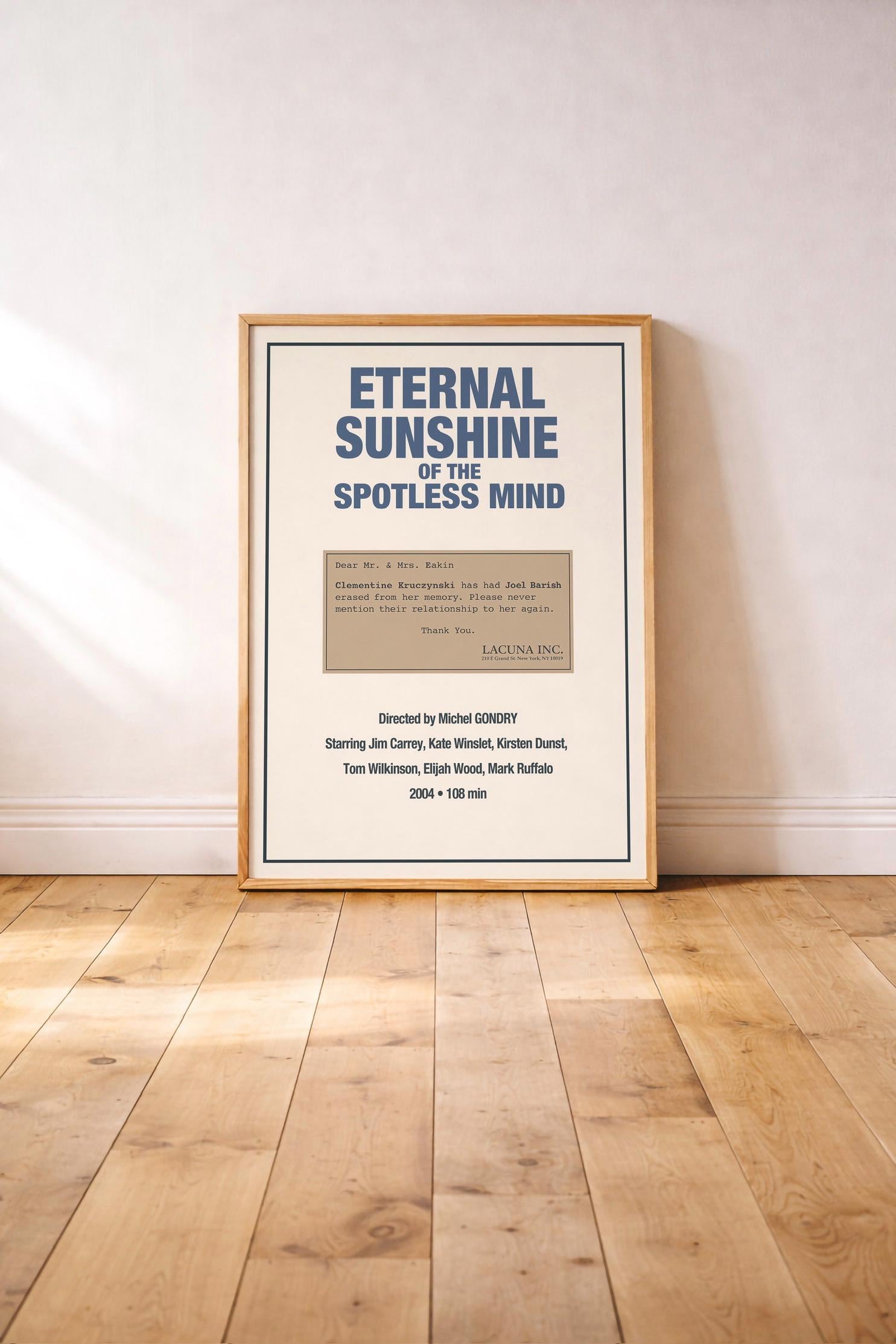 Eternal Sunshine Of The Spotless Mind Minimalist Movie Poster – Lacuna Inc Letter Illustration, Indie Film Print – Giclée Cinema Wall Art — image 2