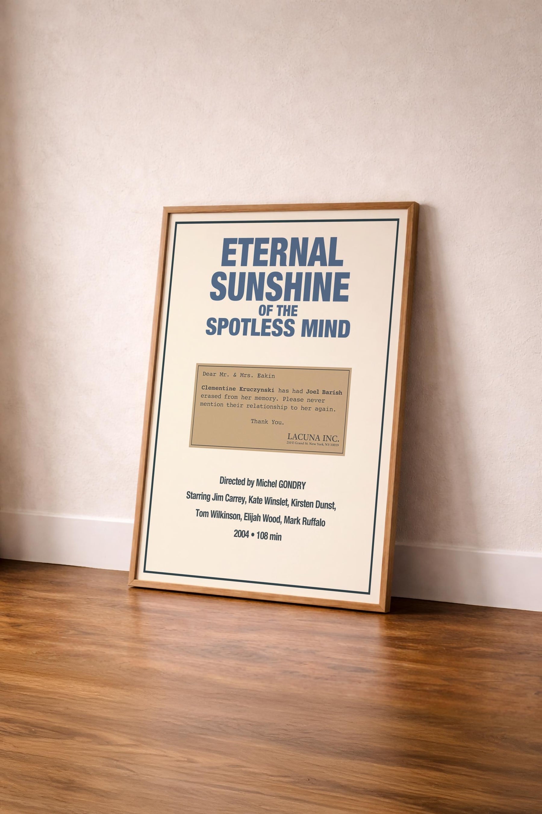 Eternal Sunshine Of The Spotless Mind Minimalist Movie Poster – Lacuna Inc Letter Illustration, Indie Film Print – Giclée Cinema Wall Art — image 4