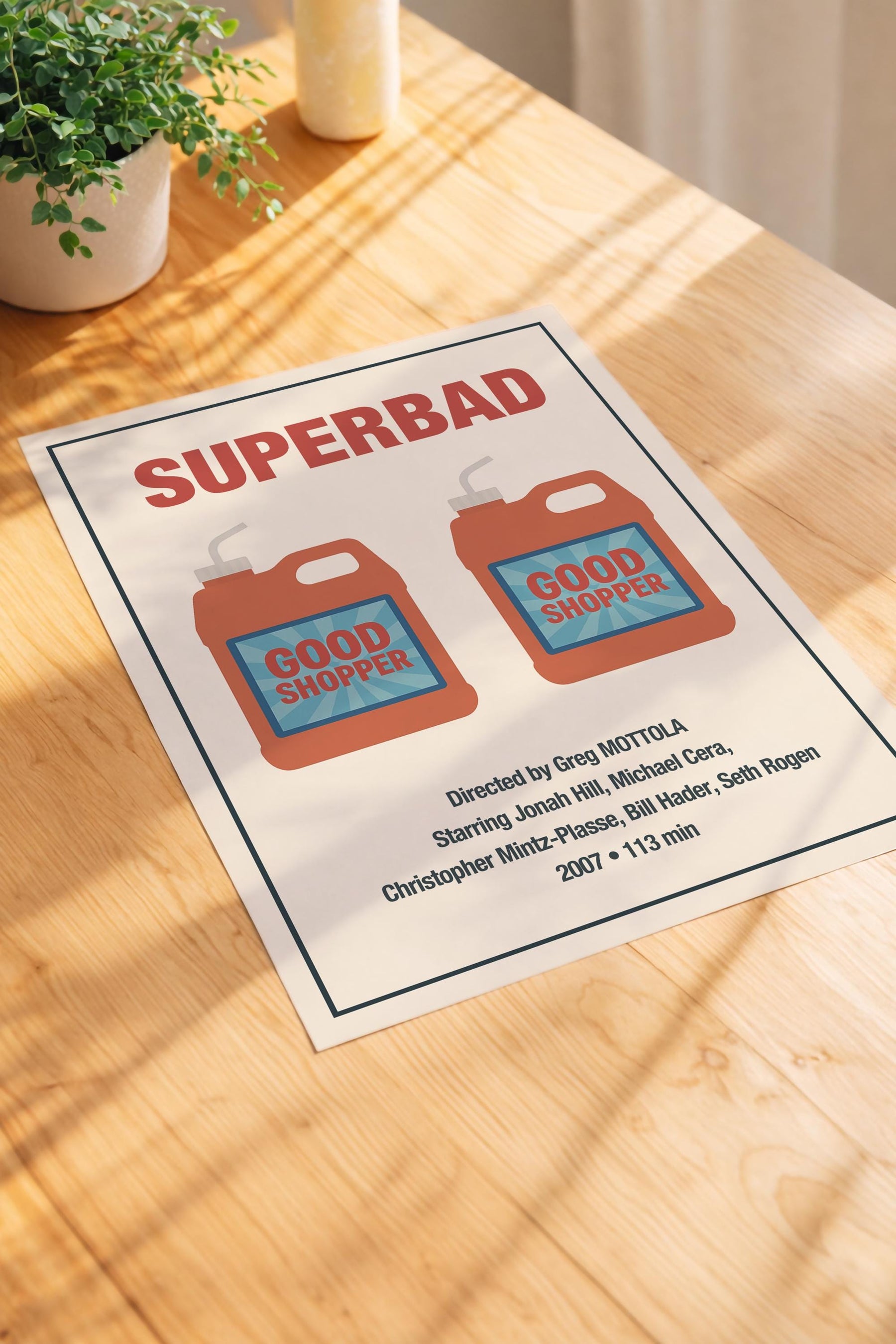 Superbad Movie Poster – Good Shopper Detergent Illustration, Cult Comedy Film Art Print — image 3
