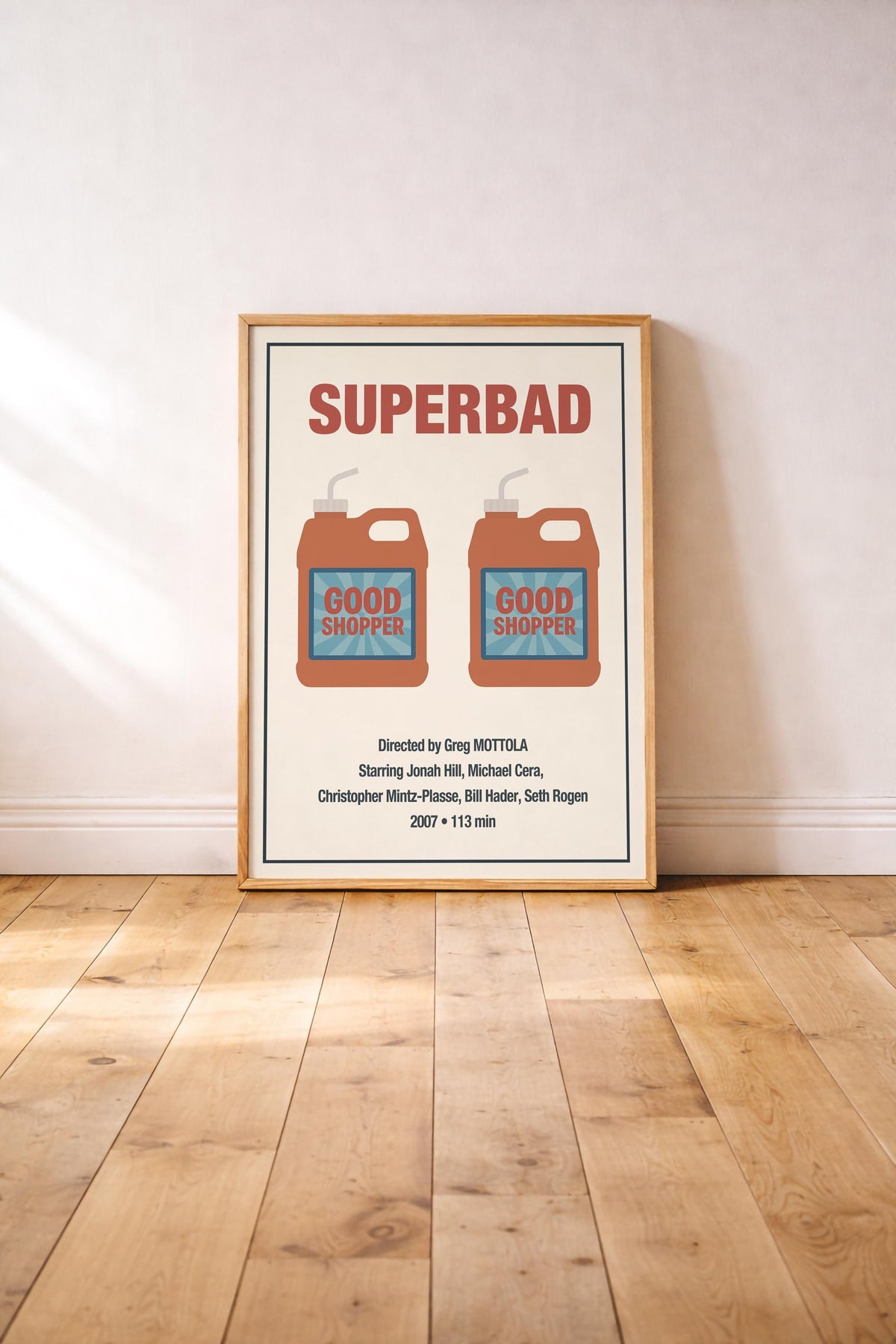 Superbad Movie Poster | Good Shopper Detergent Illustration, Cult Comedy Film Art Print