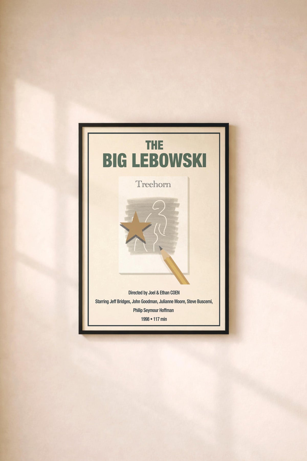 The Big Lebowski Minimalist Poster – Jackie Treehorn Sketch Giclée Film Art Print