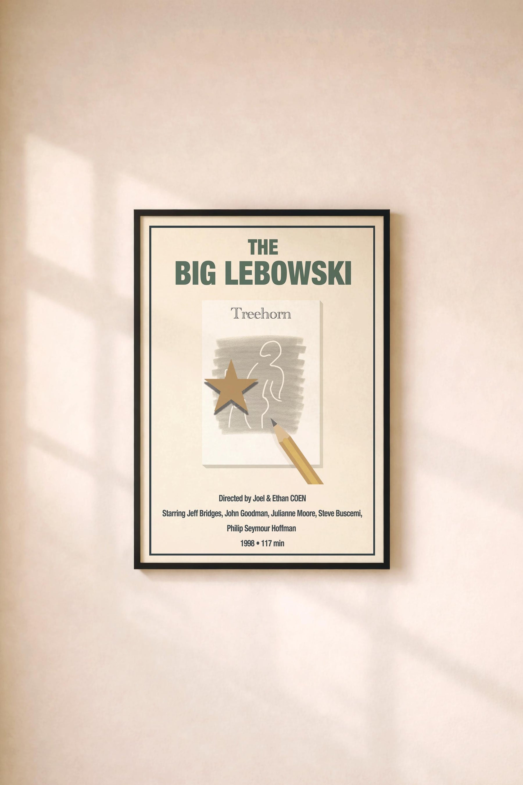 The Big Lebowski Minimalist Poster – Jackie Treehorn Sketch Giclée Film Art Print