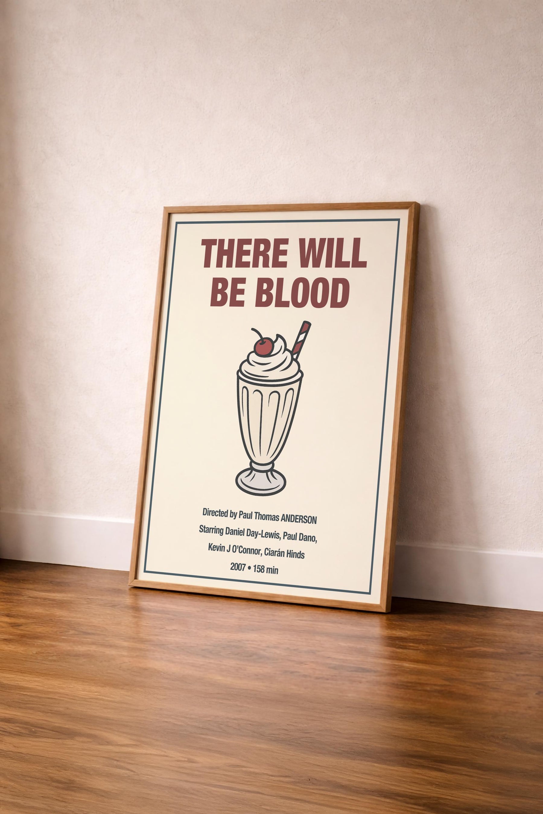There Will be Blood Minimalist Movie Poster – Milkshake Illustration - Paul Thomas Anderson Film Print – Giclée Cinema Wall Art — image 4