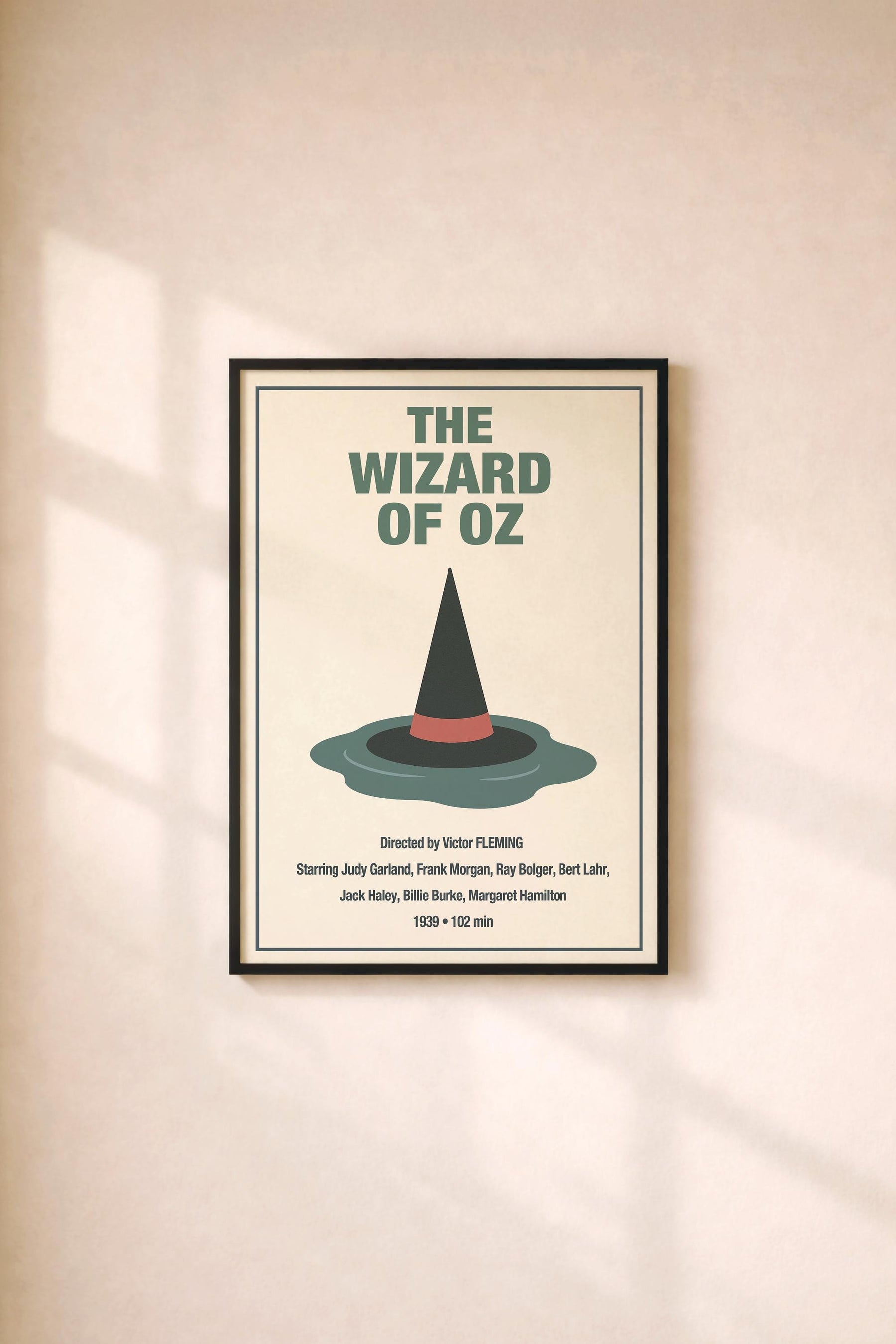 Wizard of Oz Minimalist Movie Poster – Wicked Witch Hat Cinema Print