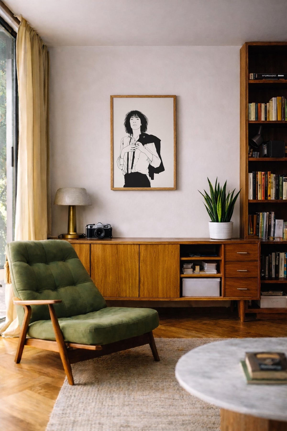 Patti Smith Portrait Giclée Print – Punk Rock Music Icon Illustration – Minimalist 70's Rock Music Icon Wall Art — image 10
