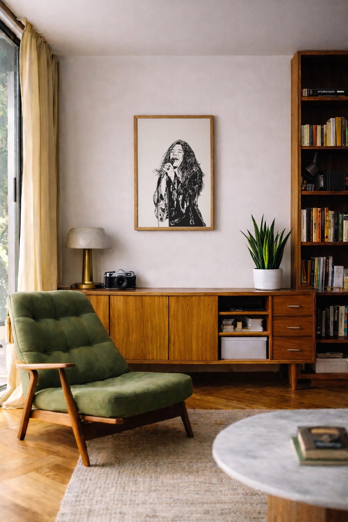 Janis Joplin Portrait Giclée Print – Psychedelic Rock Music Icon Illustration – Minimalist 60's Rock Music Icon Wall Art — image 9