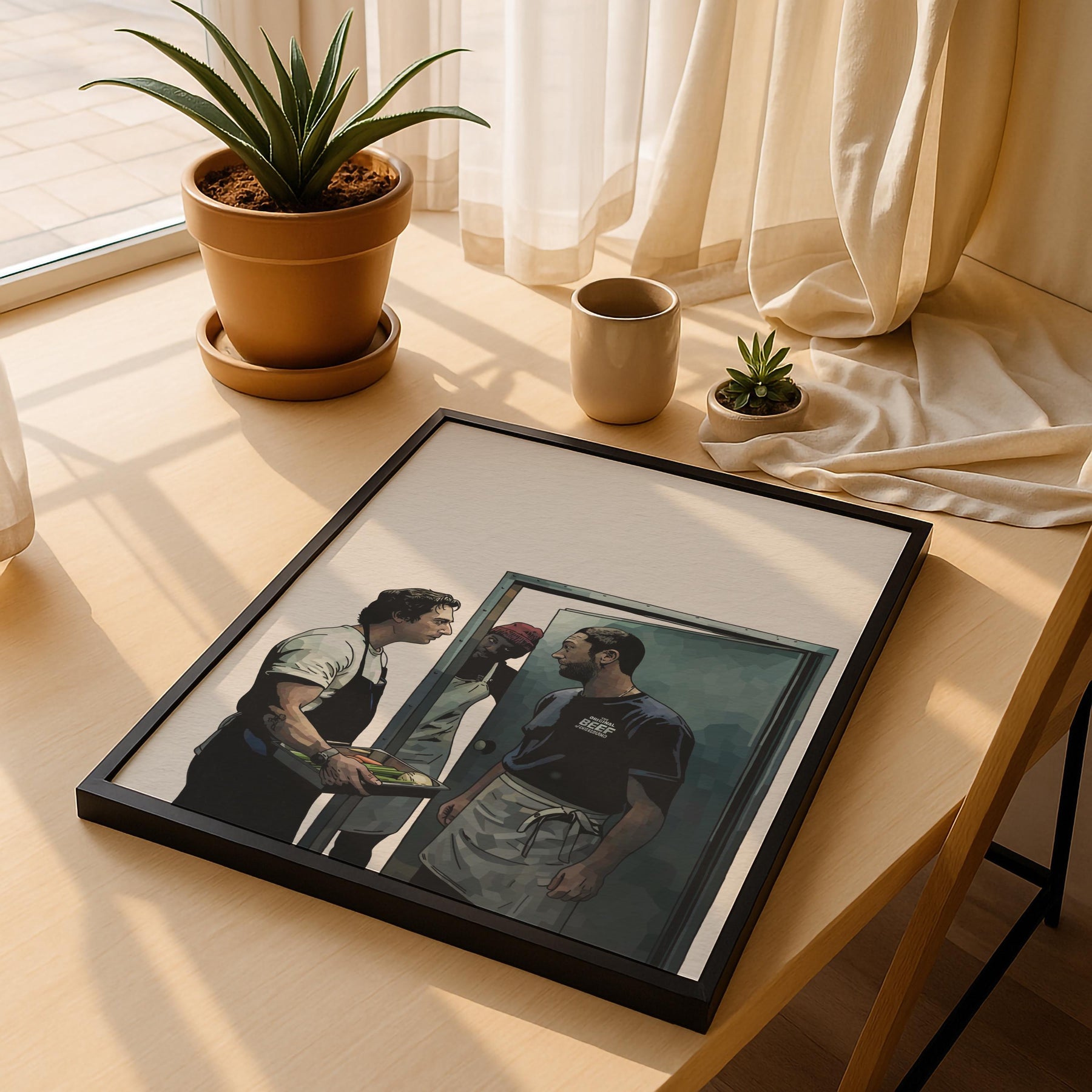 The Bear Portrait Print – Carmy, Richie & Marcus – Kitchen Scene Illustration – Minimalist TV Art (Giclée) — image 9