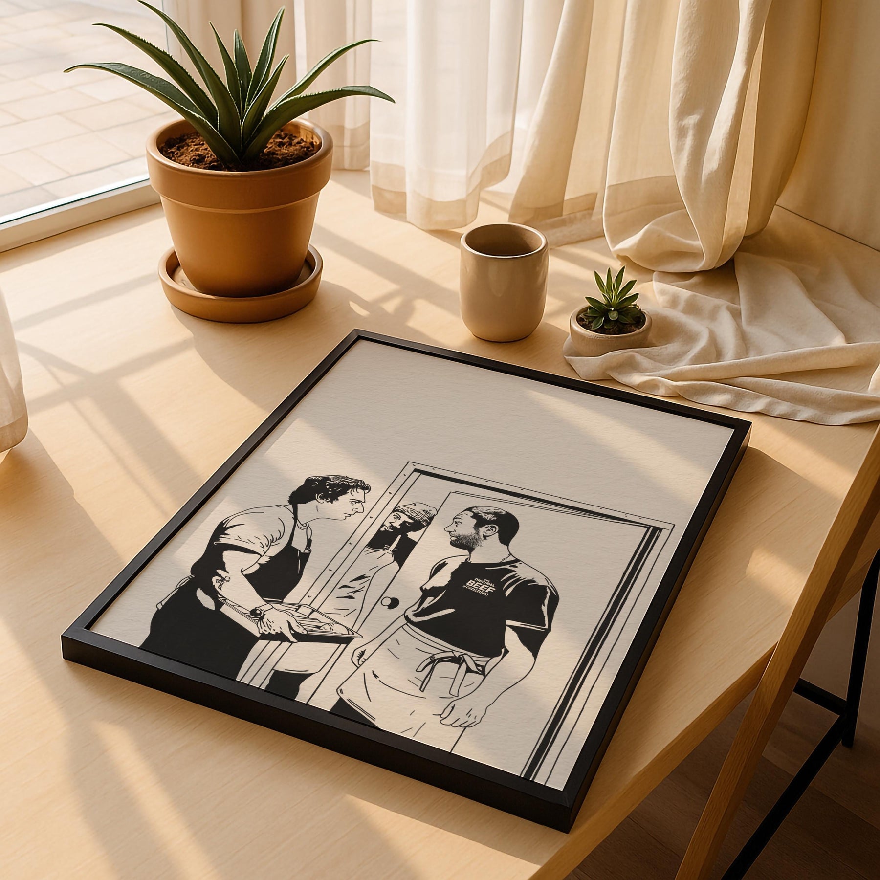 The Bear Portrait Print – Carmy, Richie & Marcus – Kitchen Scene Illustration – Minimalist TV Art (Giclée) — image 10