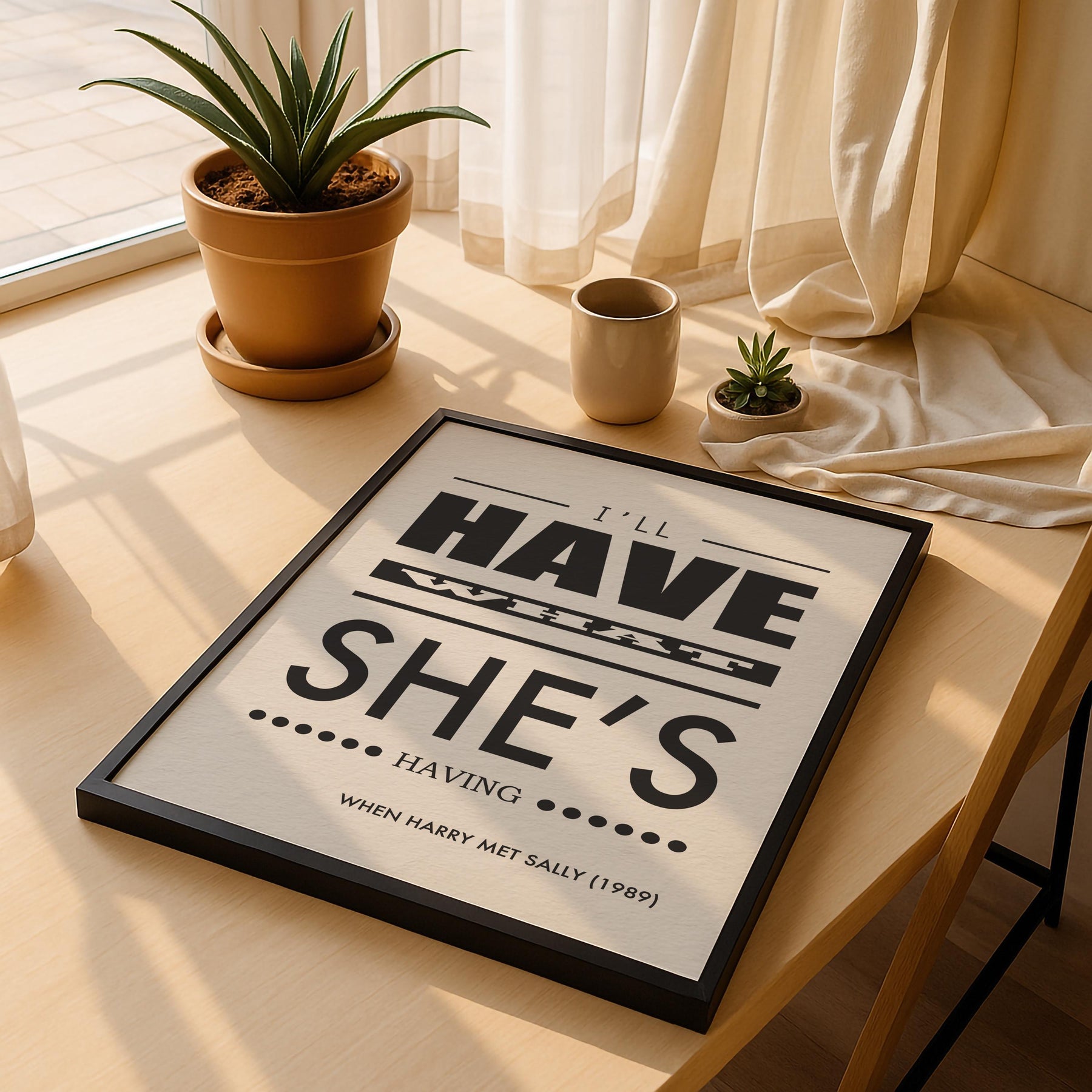 When Harry Met Sally Typographic Print - I'll Have What She's Having Quote - Meg Ryan, Billy Crystal, Rob Reiner - Film Art Movie Poster — image 5