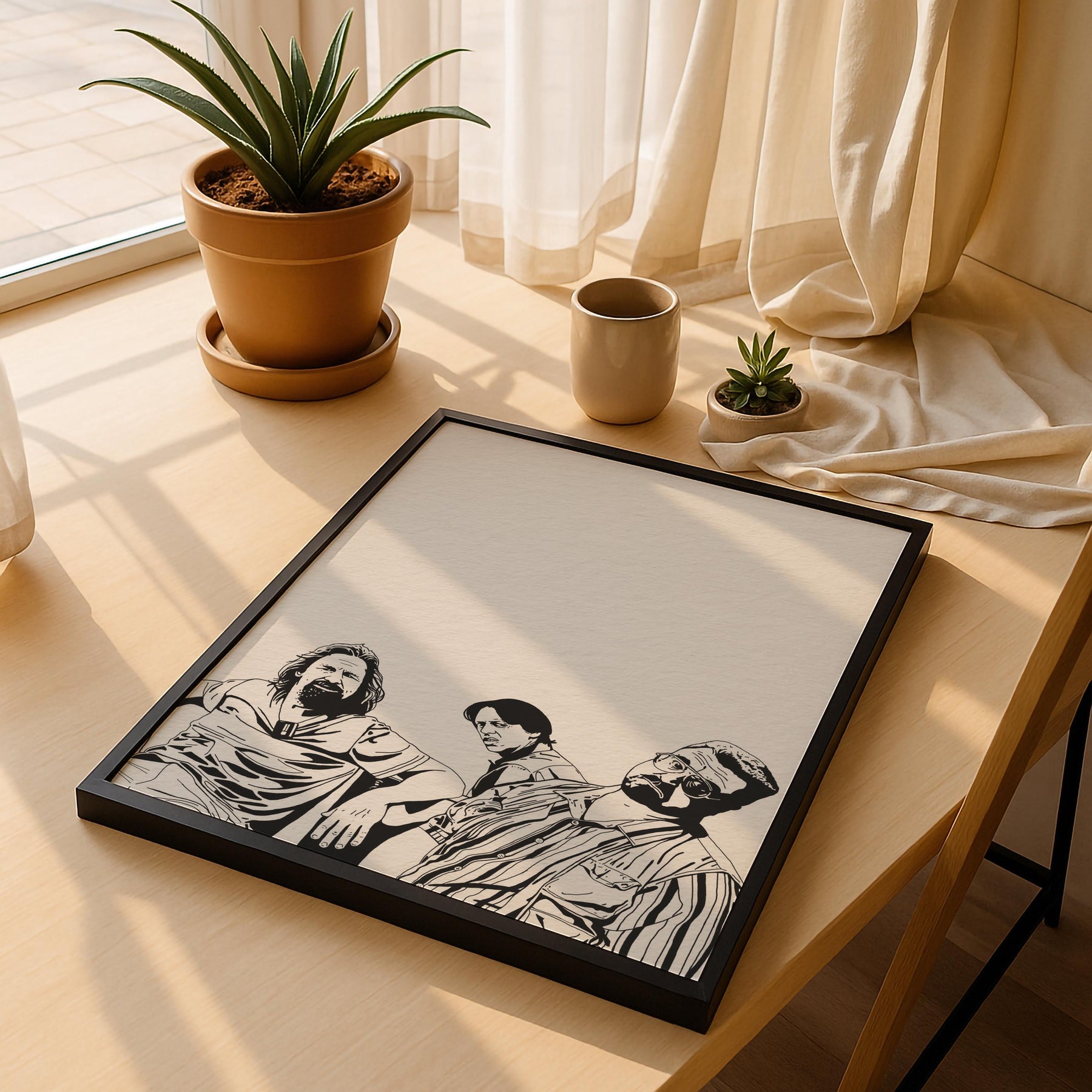 The Big Lebowski Illustration Print – The Dude, Walter & Donny Film Poster, Cult Movie Poster Wall Art — image 5