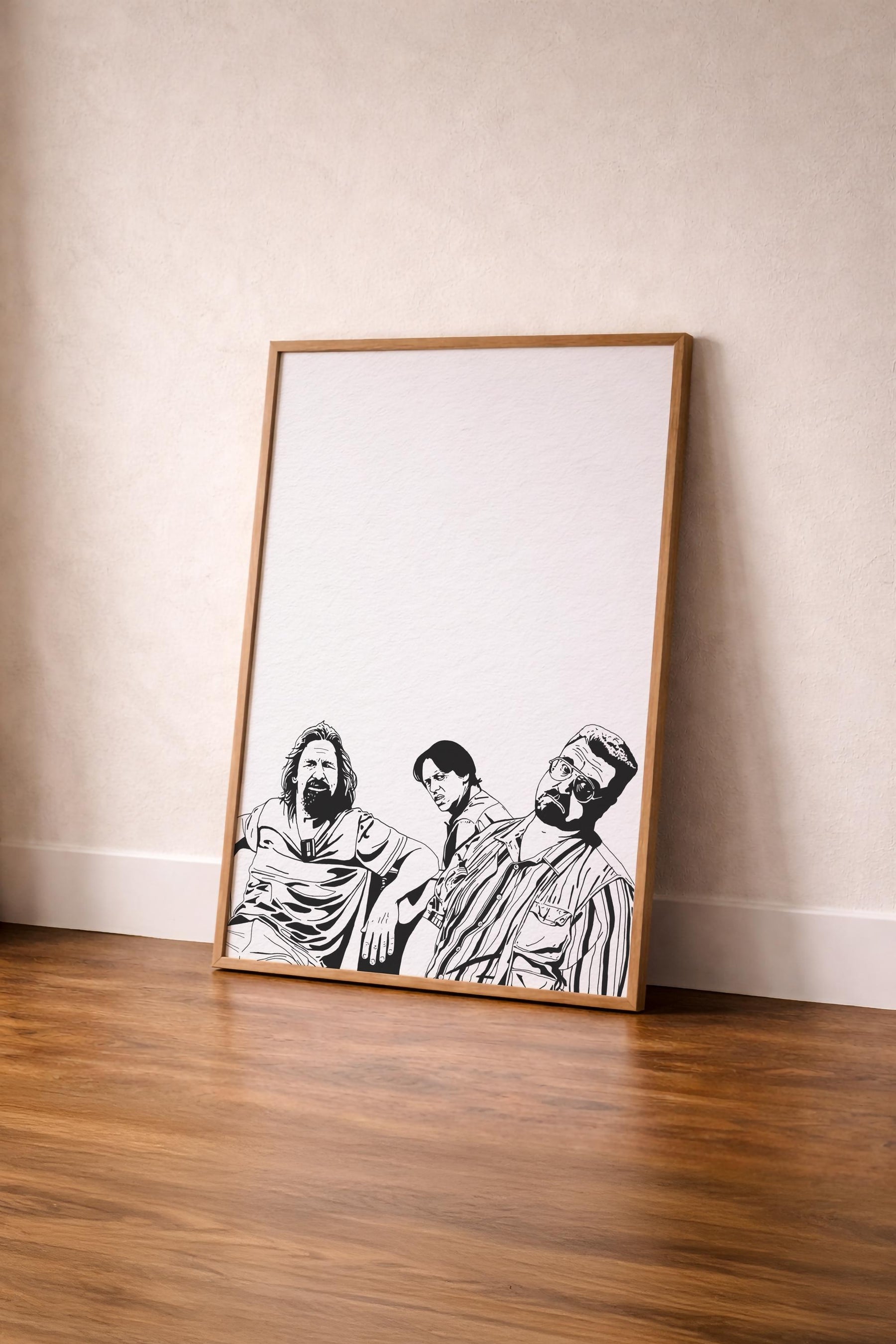 The Big Lebowski Illustration Print – The Dude, Walter & Donny Film Poster, Cult Movie Poster Wall Art — image 4