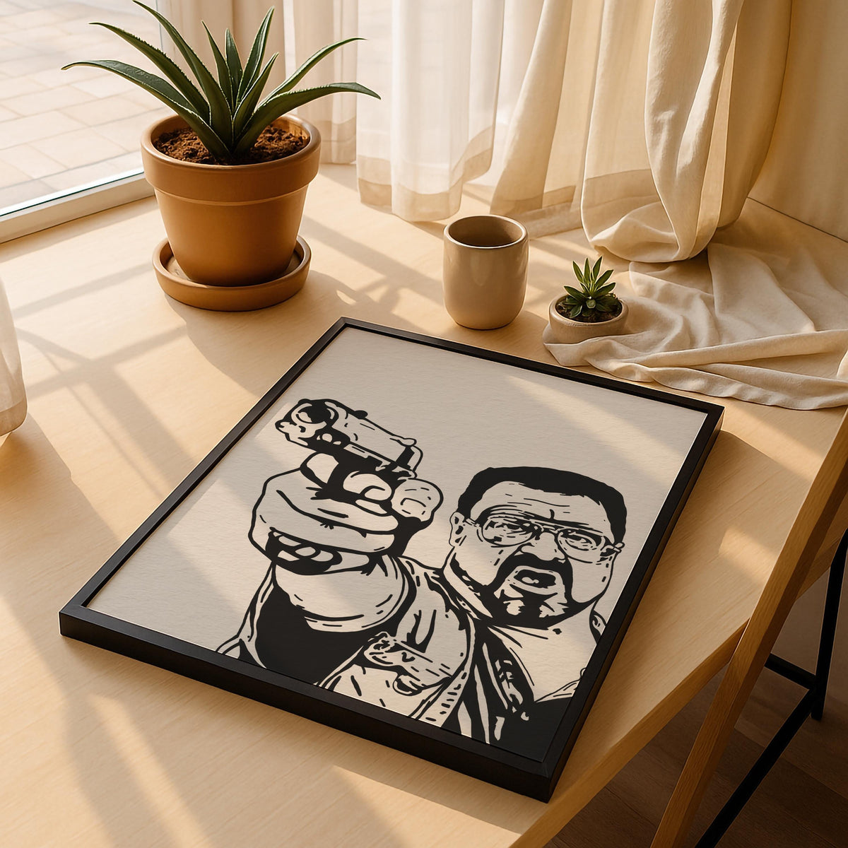The Big Lebowski Walter Sobchak Art Print – Hand-Drawn Movie Poster — image 5