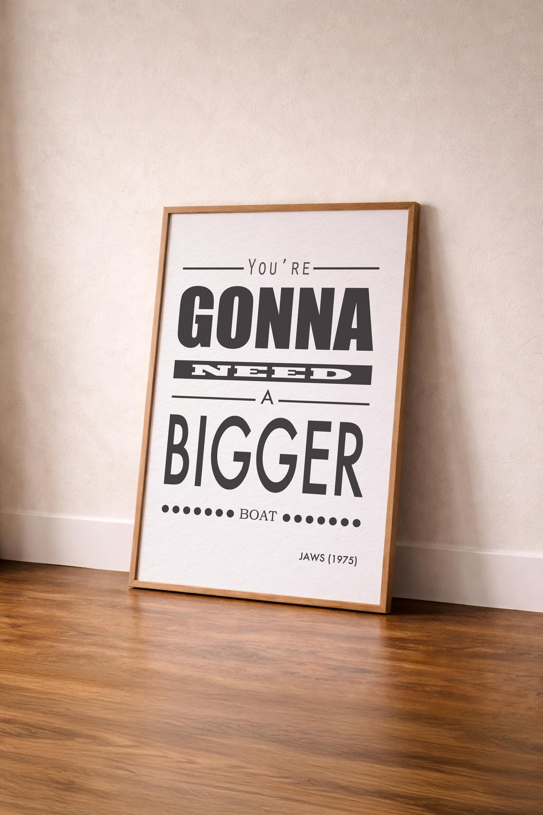 Jaws - You're Gonna Need A Bigger Boat Quote Print - Film Art Movie Poster Print — image 4