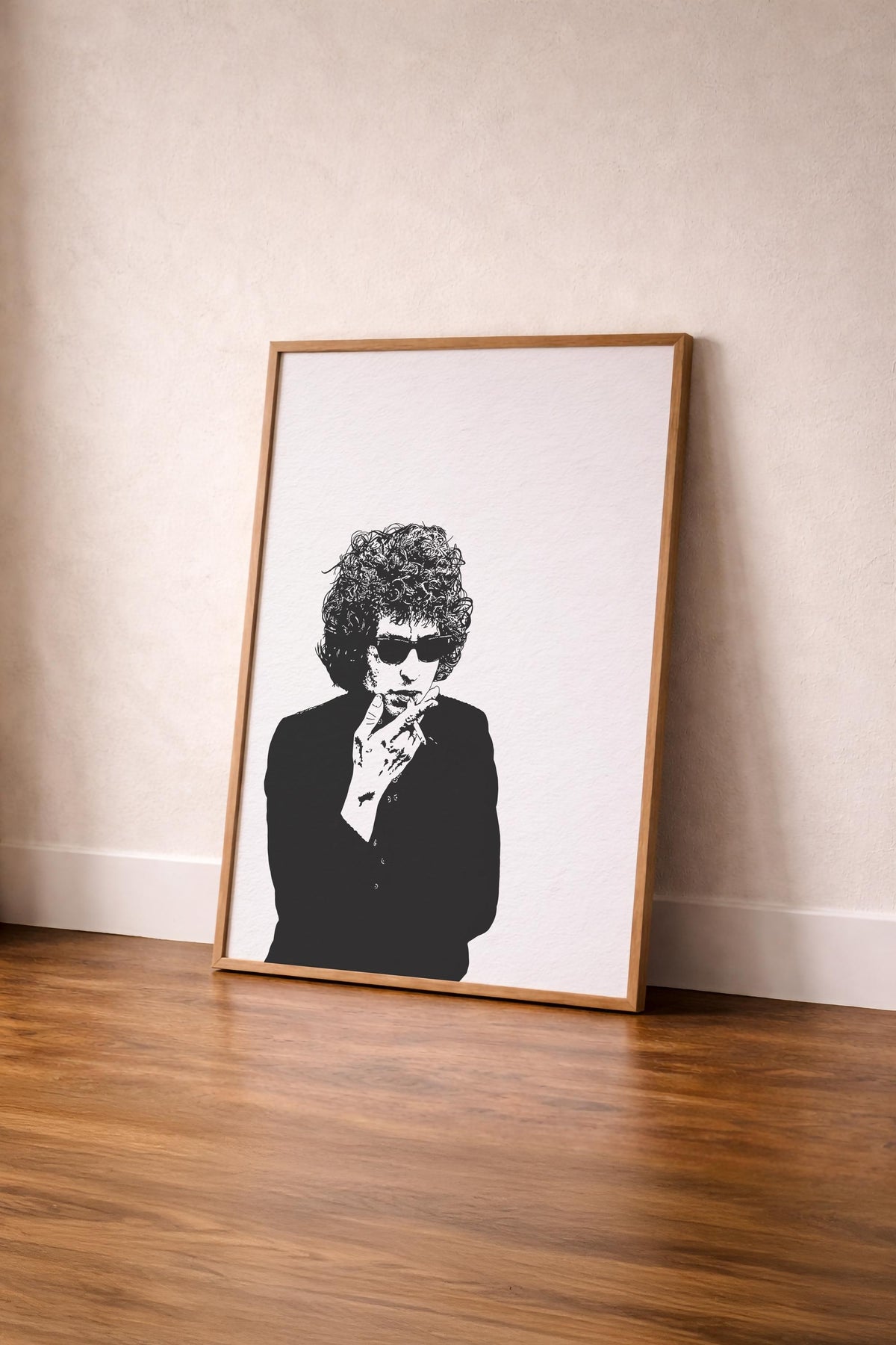Bob Dylan Art Print - Minimalist Black & White Hand-Drawn Music Icon Poster, Retro Wall Art Gift for Folk Rock and 60s Music Fans — image 4