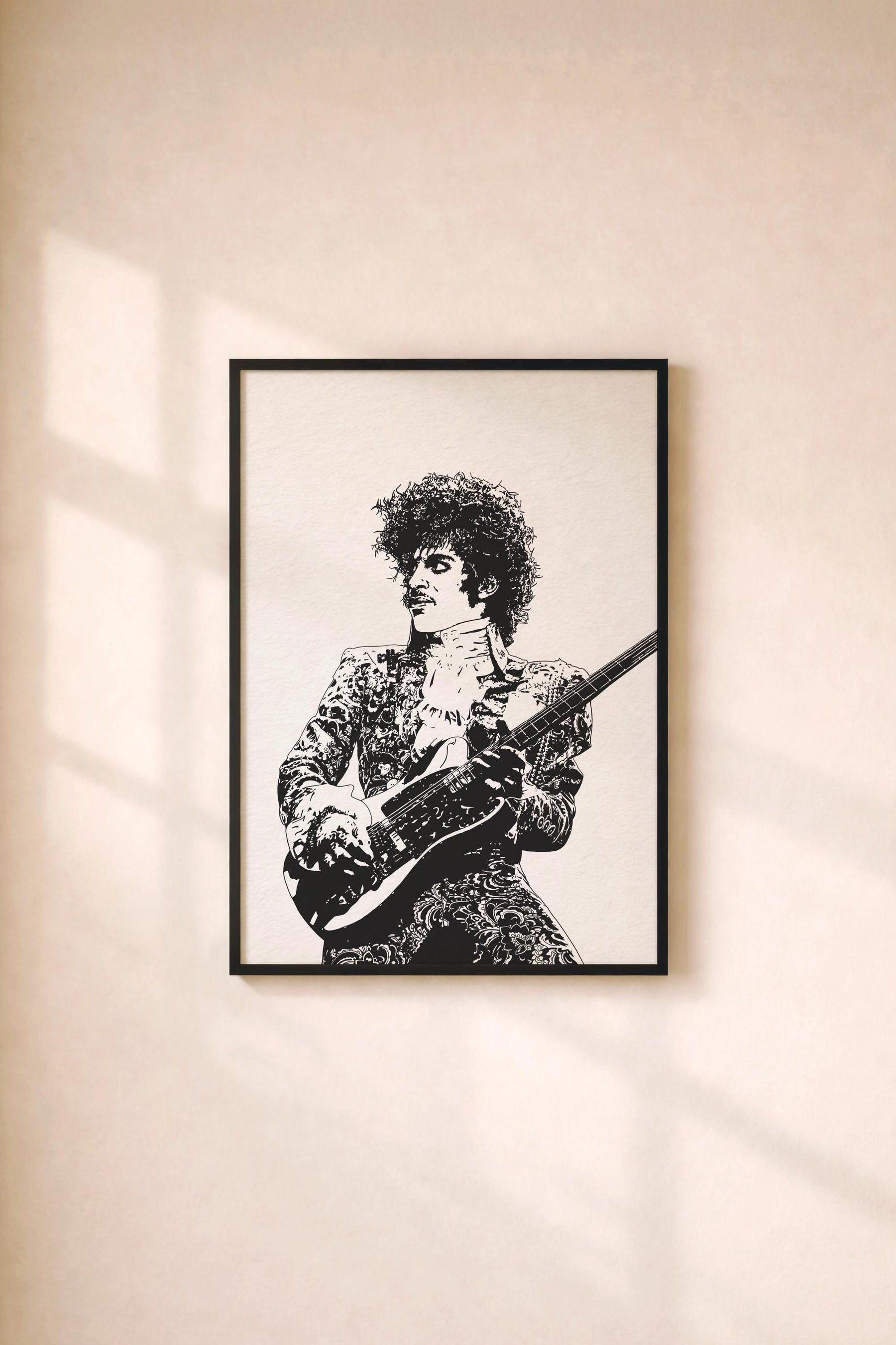 Prince -  The Purple One or Black & White - Illustrated Music Icon Giclèe Wall Art Print