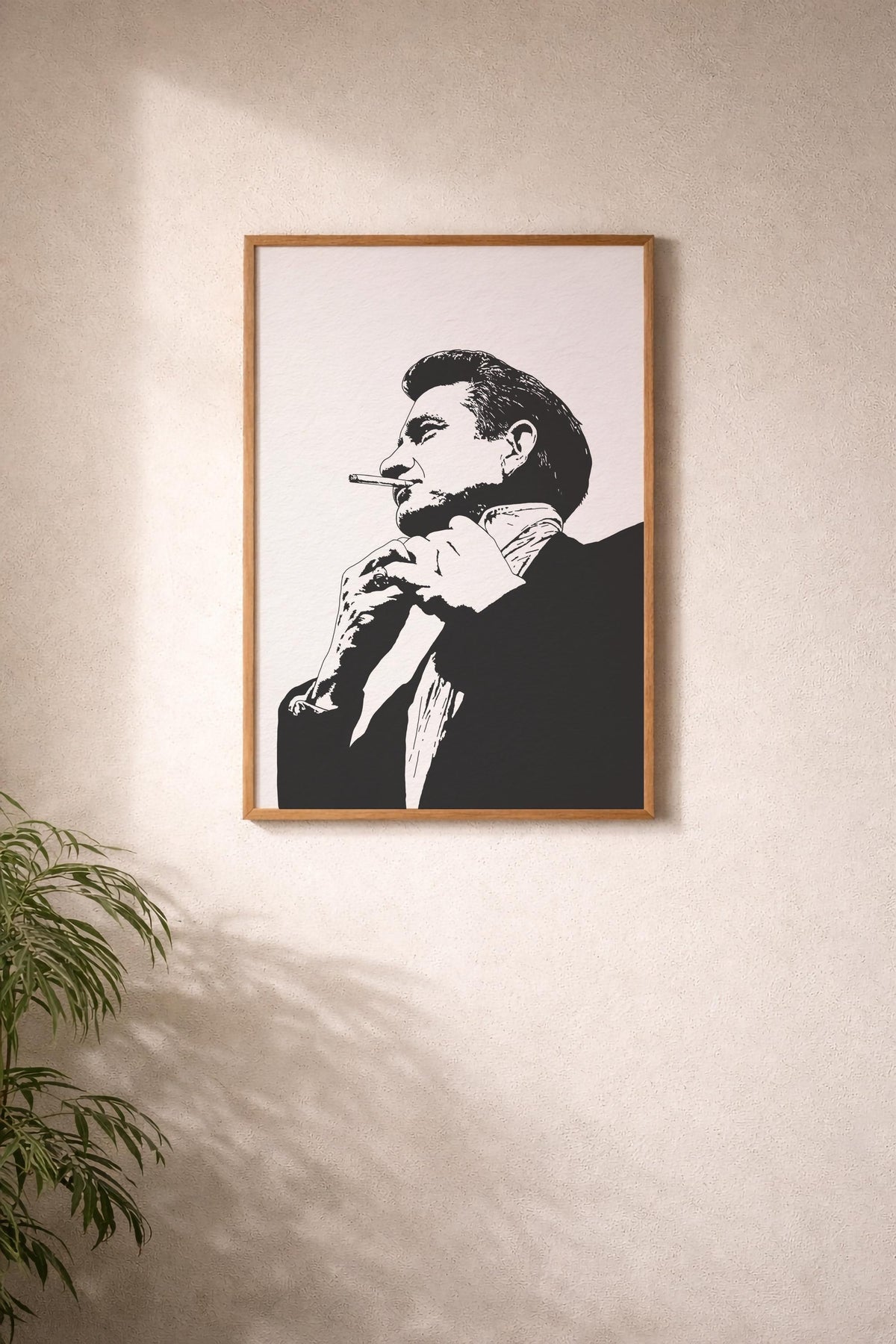 Johnny Cash Minimalist Portrait Print – Country Music Icon Giclée Wall Art — image 6