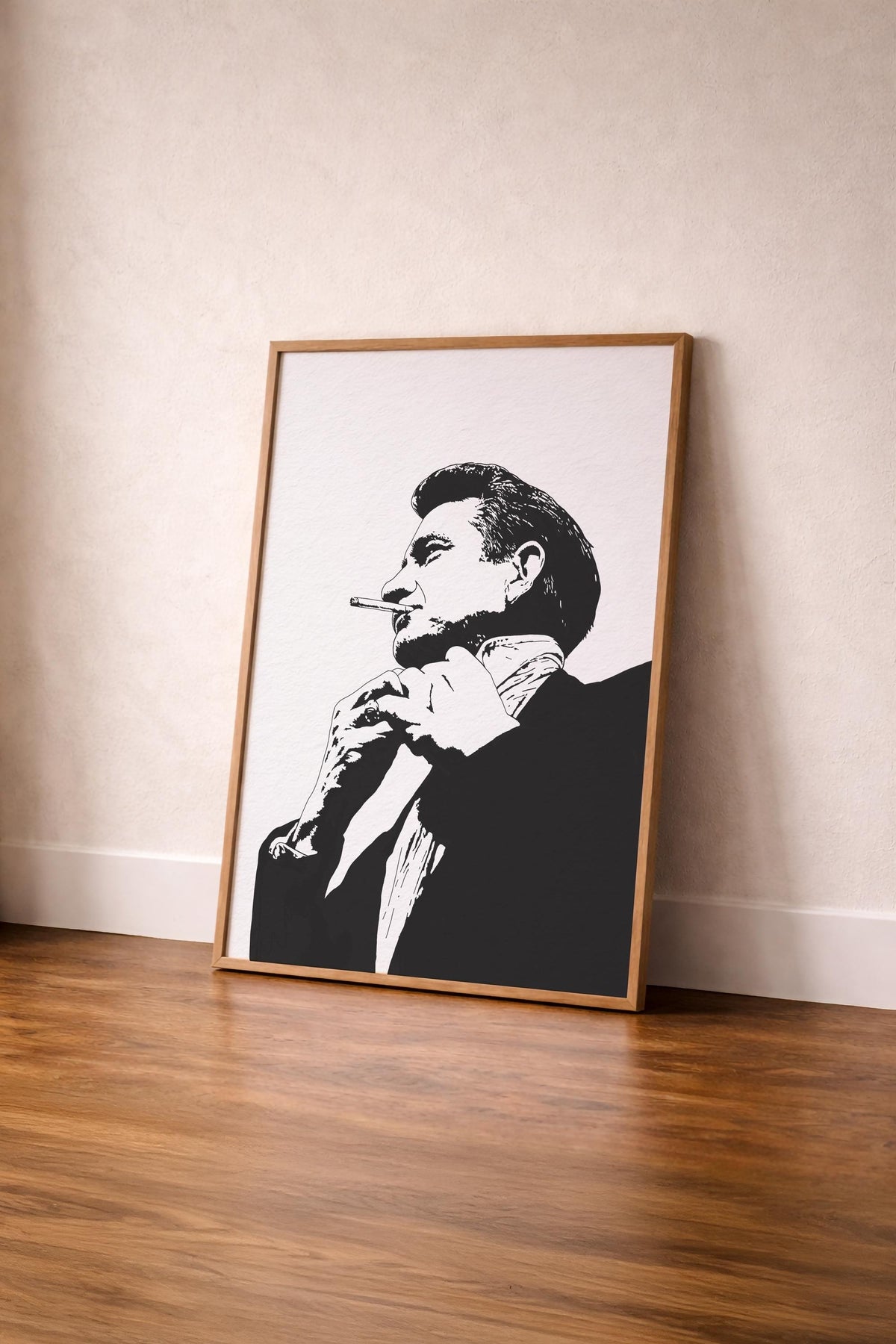 Johnny Cash Minimalist Portrait Print – Country Music Icon Giclée Wall Art — image 4