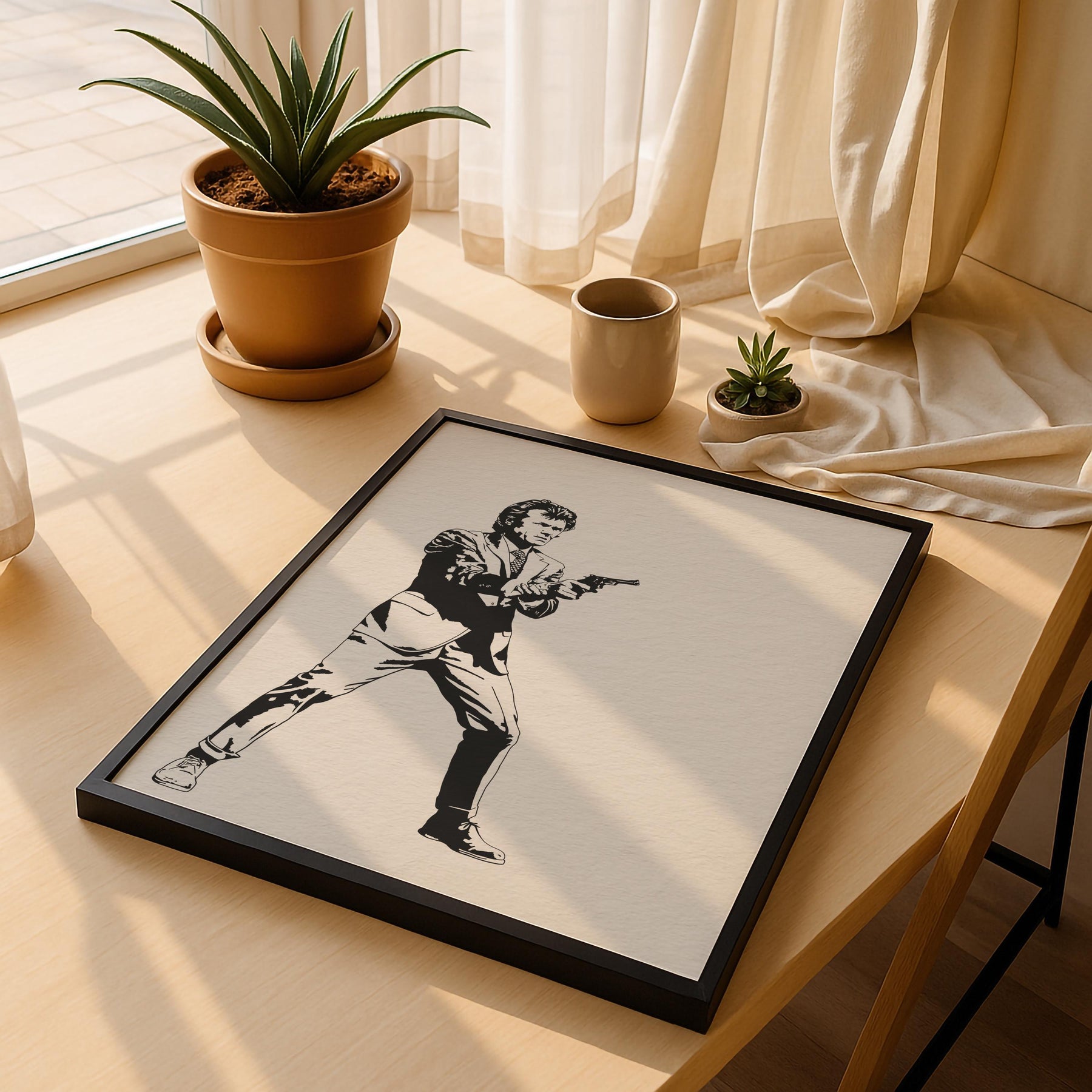 Dirty Harry Portrait Print - Clint Eastwood - Black And White - Classic Movie Film Art Poster — image 5