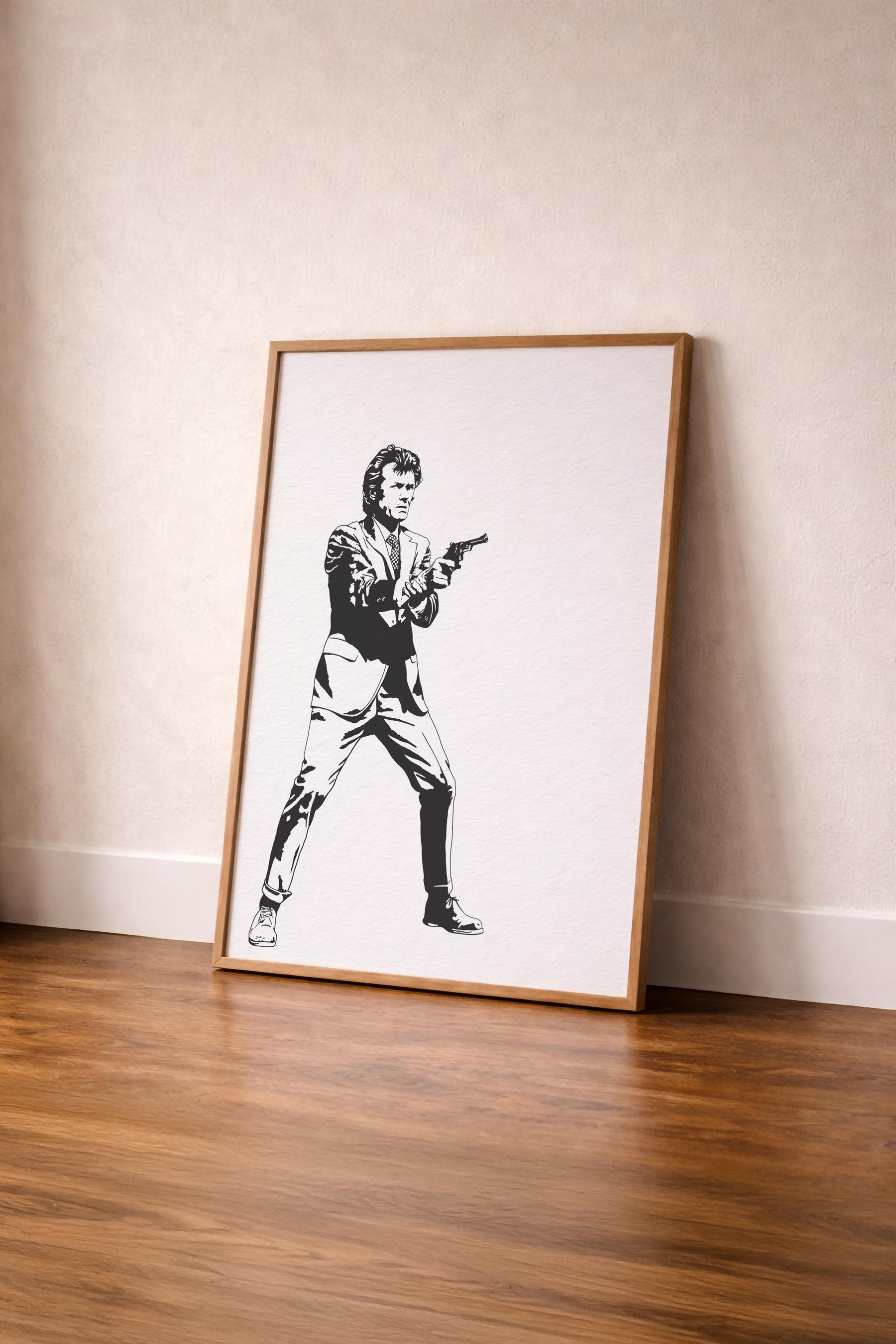 Dirty Harry Portrait Print - Clint Eastwood - Black And White - Classic Movie Film Art Poster — image 4