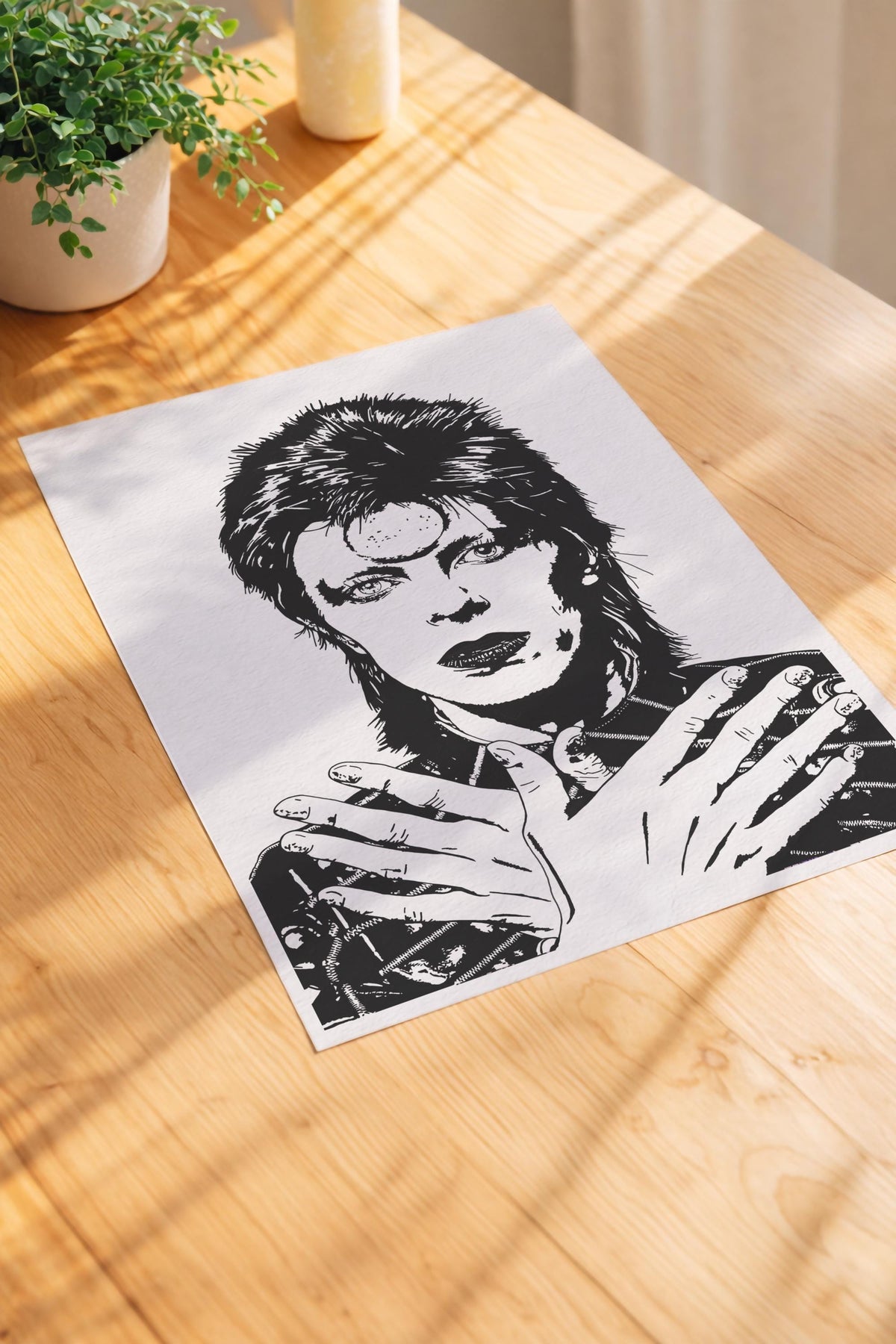 David Bowie Portrait Print - Ziggy Stardust -  Music Icon Giclée Print Wall Art — image 6