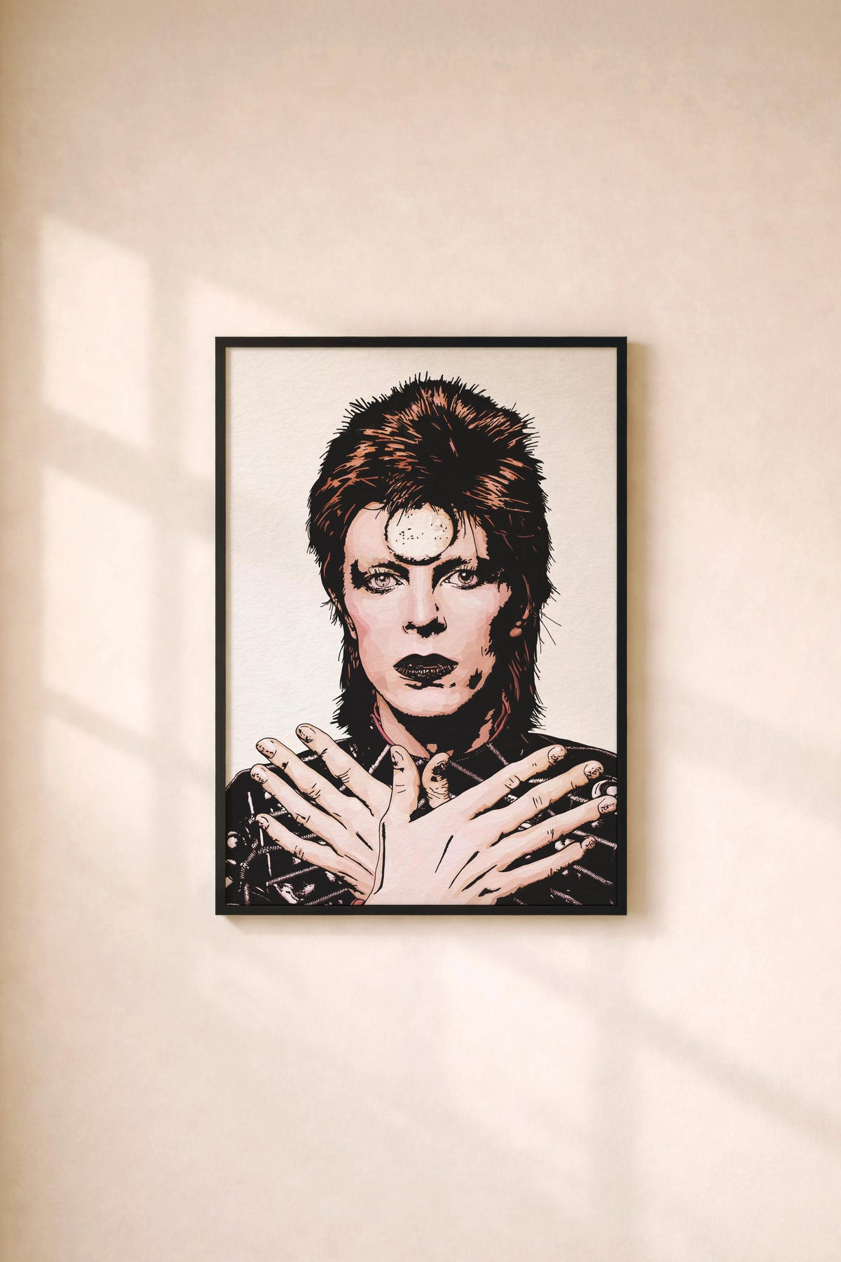 David Bowie Portrait Print - Ziggy Stardust -  Music Icon Giclée Print Wall Art