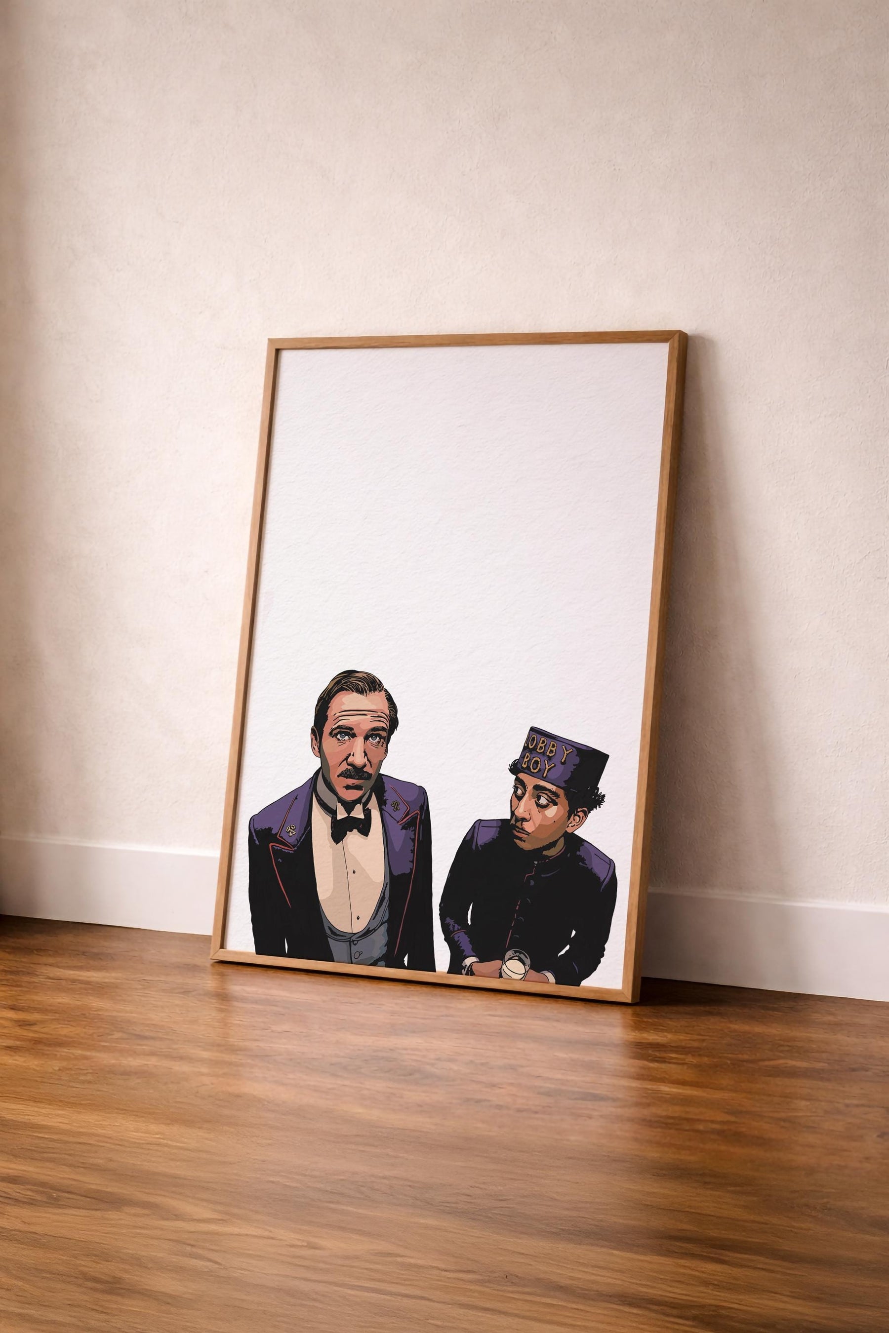 Grand Budapest Hotel Portrait Print – Wes Anderson Illustrated Film Poster - Gustave H & Zero Movie Wall Art — image 7