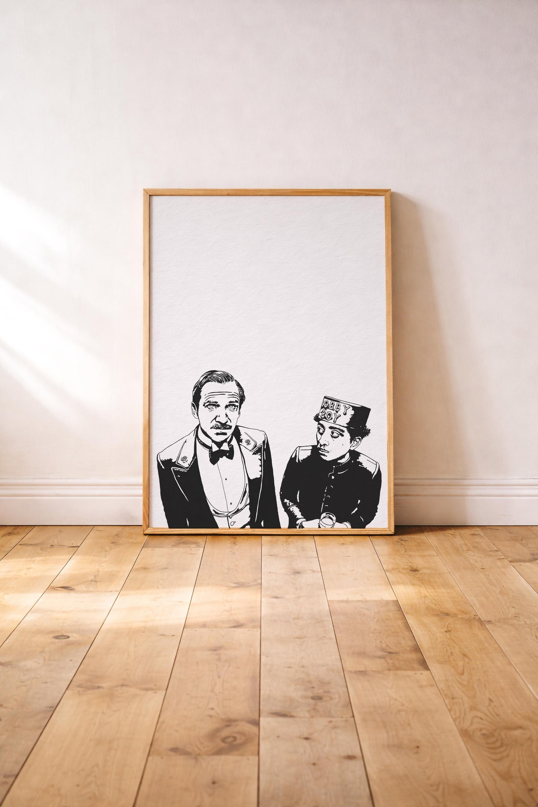 Grand Budapest Hotel Portrait Print – Wes Anderson Illustrated Film Poster - Gustave H & Zero Movie Wall Art — image 4