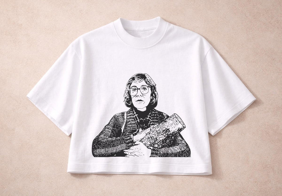 Log Lady T-Shirt - Twin Peaks Premium Oversized Cropped Graphic Tee — image 5