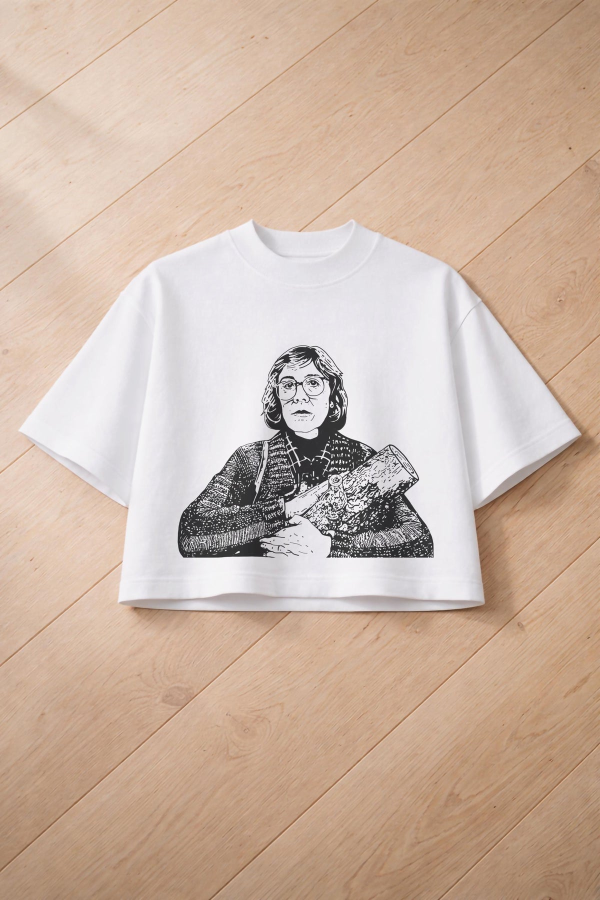 Log Lady T-Shirt - Twin Peaks Premium Oversized Cropped Graphic Tee — image 4