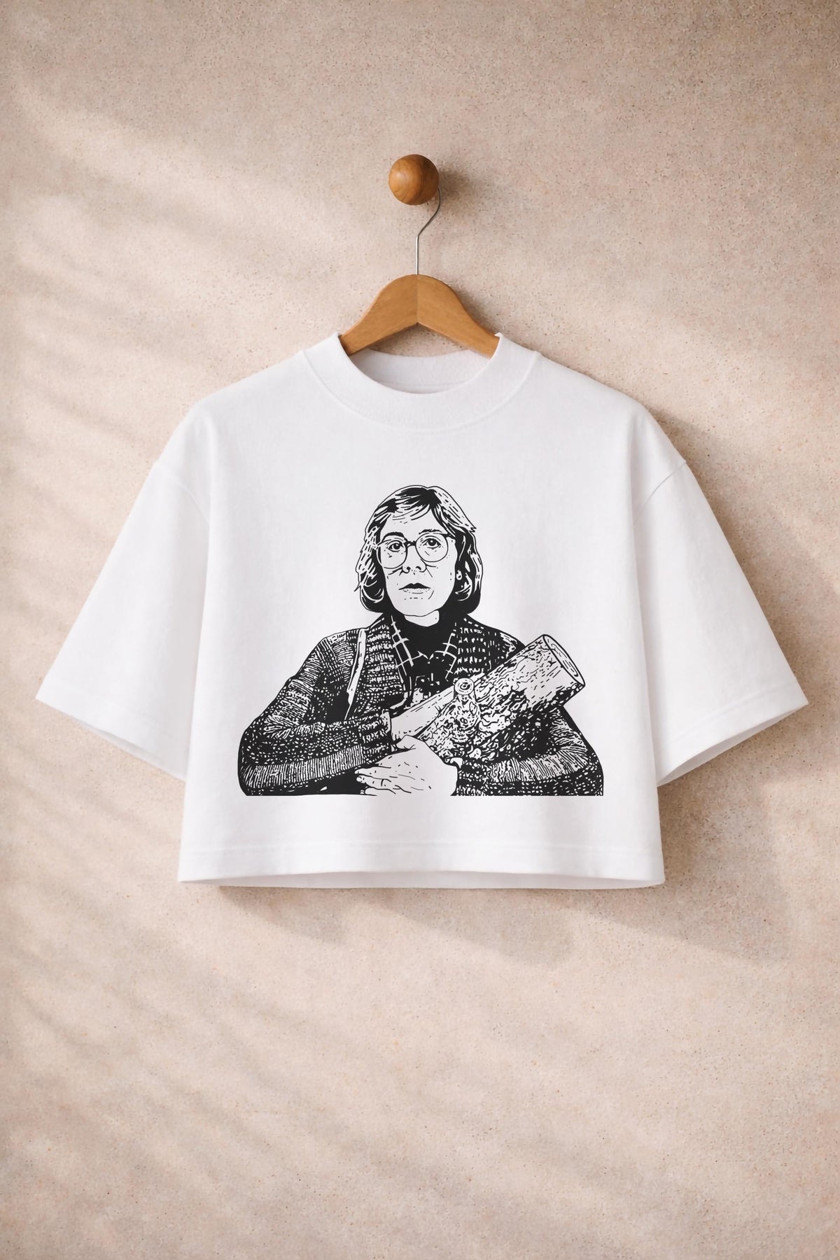 Log Lady T-Shirt - Twin Peaks Premium Oversized Cropped Graphic Tee