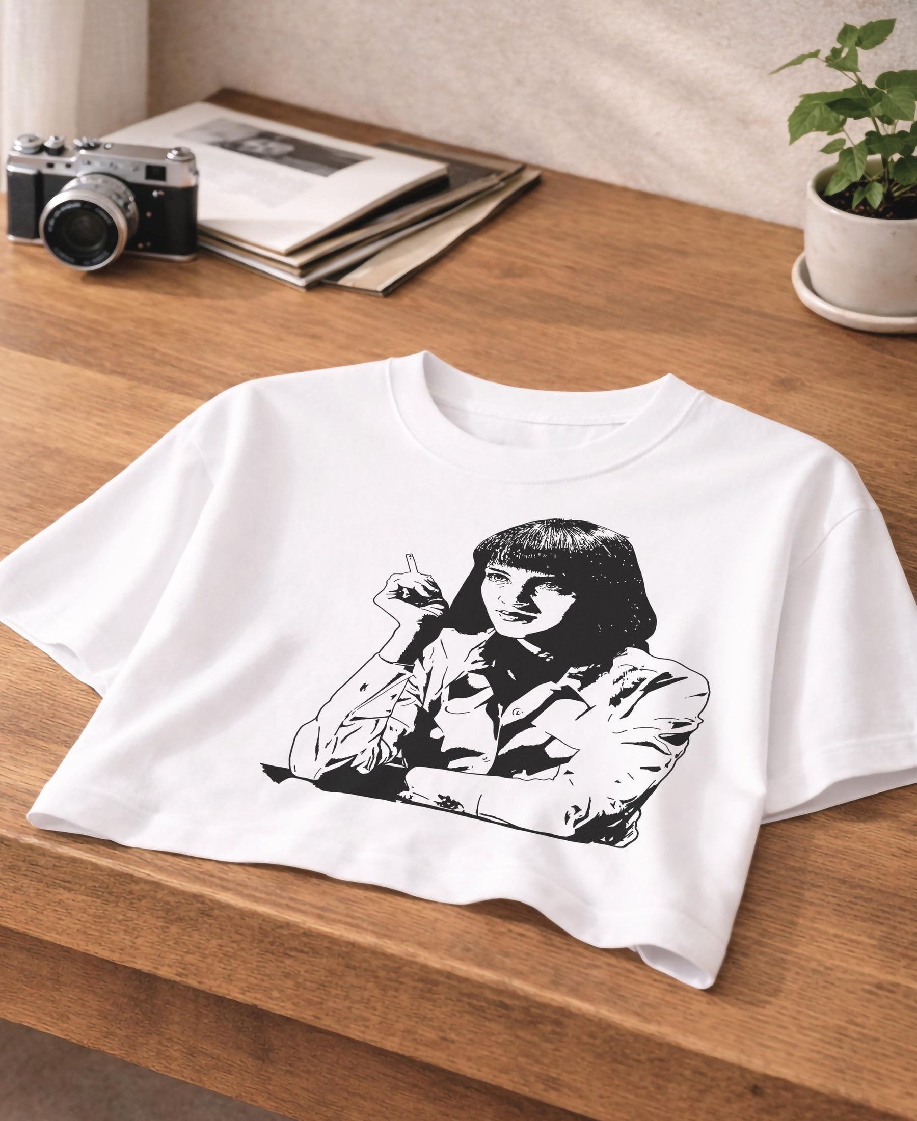 Mia Wallace T-Shirt - Pulp Fiction 90s Cult Film Premium Oversized Cropped Graphic Movie Tee — image 10