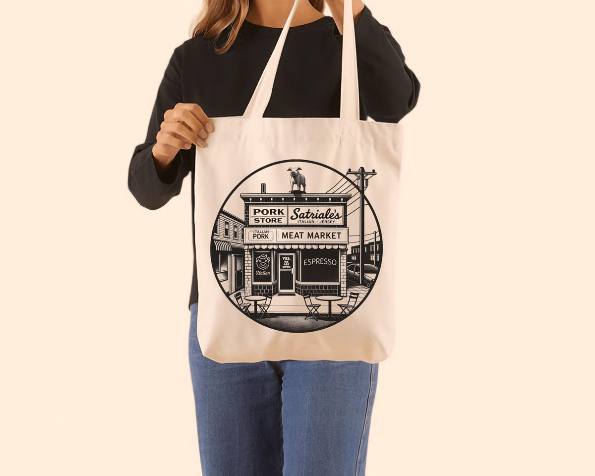 Satriale's Pork Store Tote Bag – The Sopranos Italian Meat Market Canvas Bag — image 7