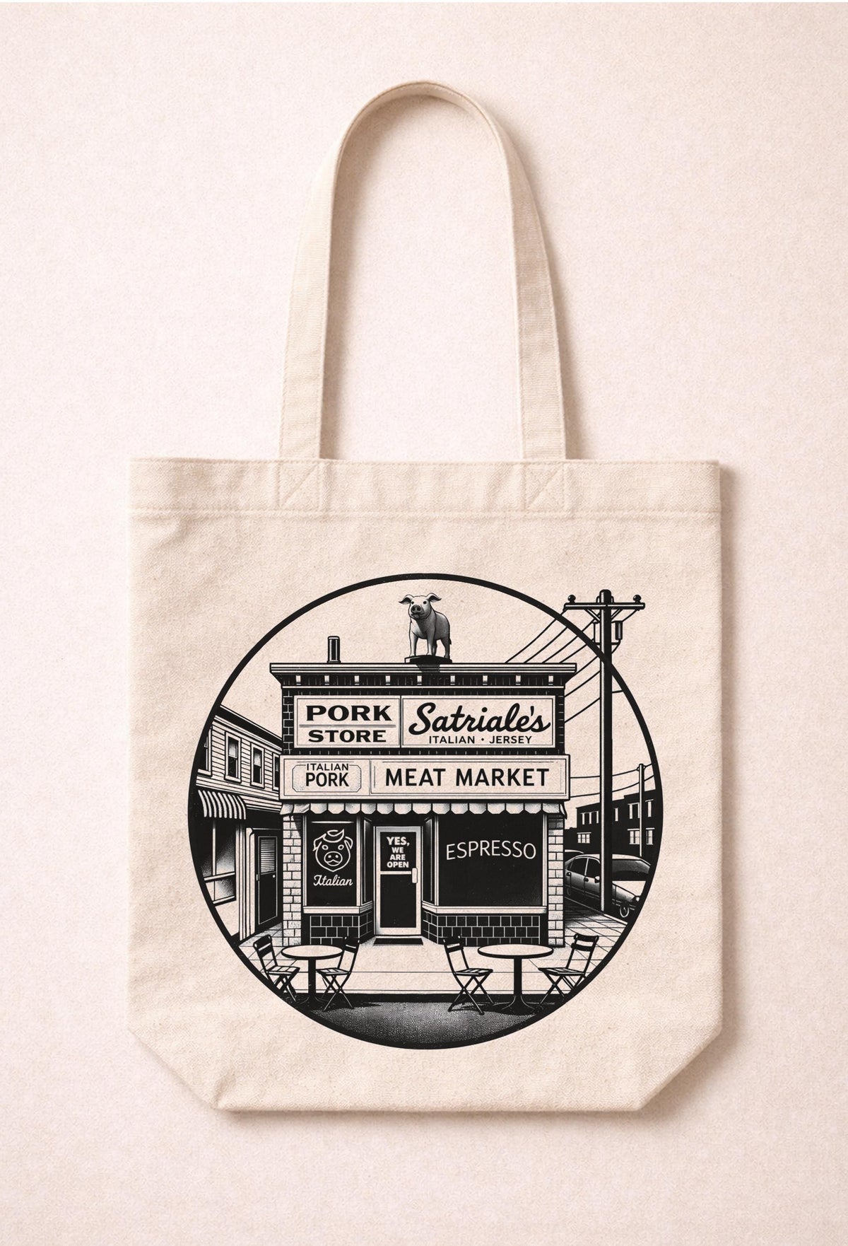 Satriale's Pork Store Tote Bag – The Sopranos Italian Meat Market Canvas Bag — image 9