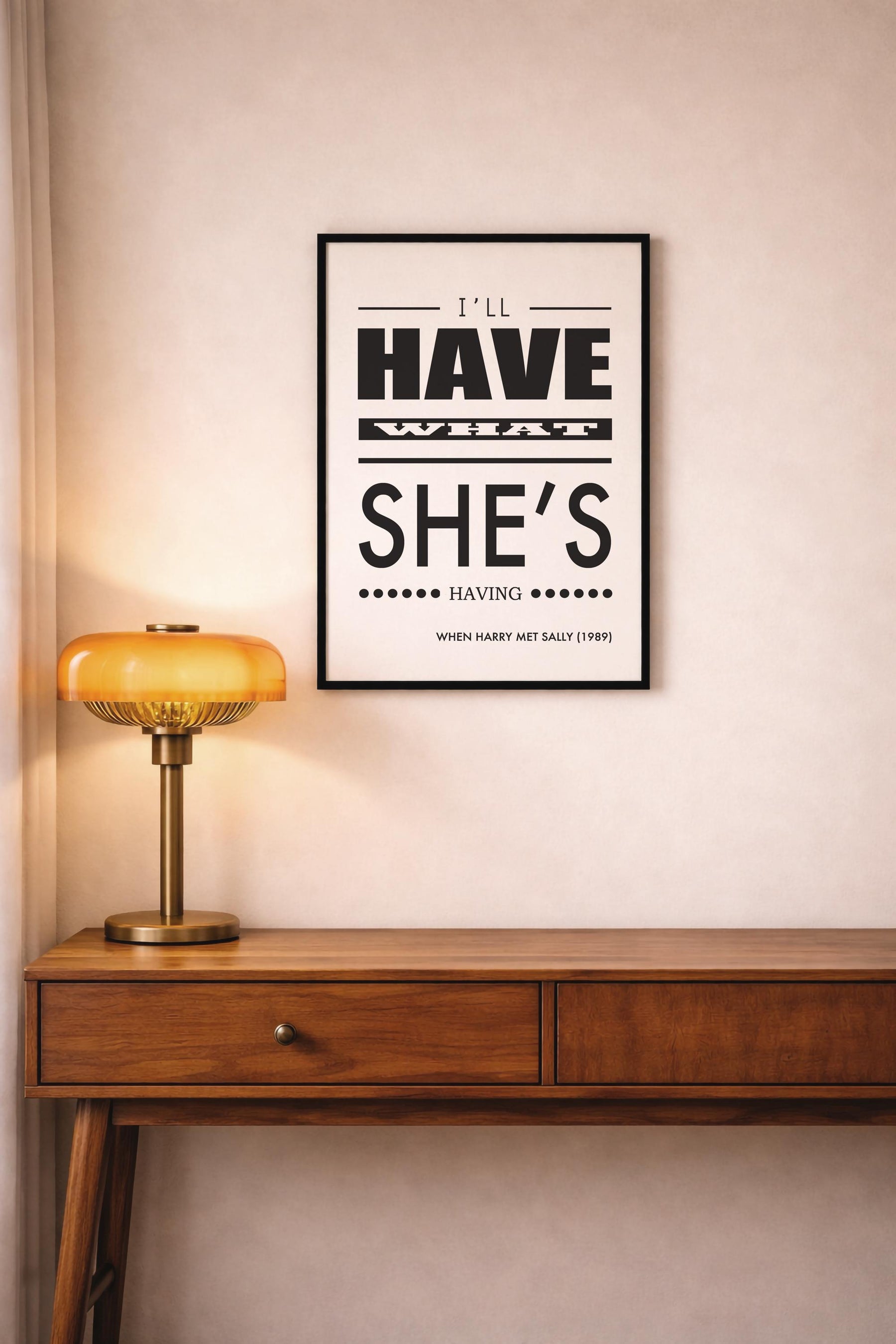 When Harry Met Sally Typographic Print - I'll Have What She's Having Quote - Meg Ryan, Billy Crystal, Rob Reiner - Film Art Movie Poster — image 7