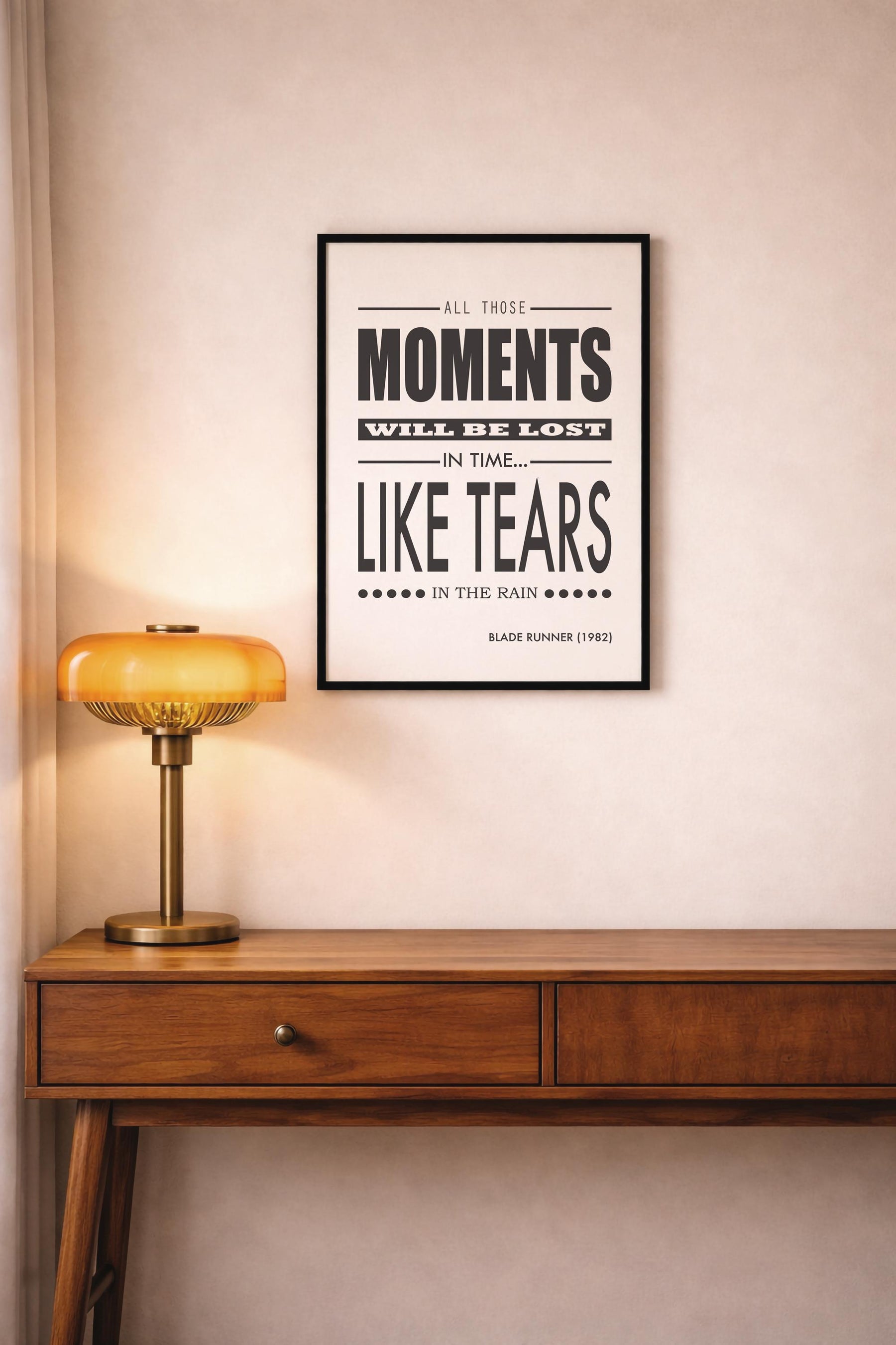 Blade Runner Tears In The Rain Quote - Sci-Fi Movie Poster-  Cult Film Typographic Wall Art — image 9