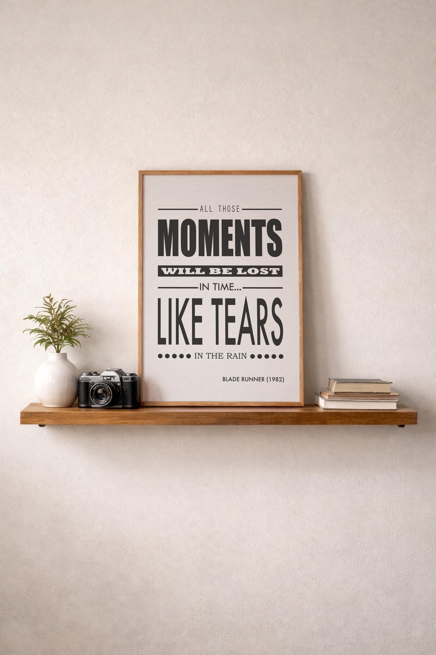 Blade Runner Tears In The Rain Quote - Sci-Fi Movie Poster-  Cult Film Typographic Wall Art — image 10