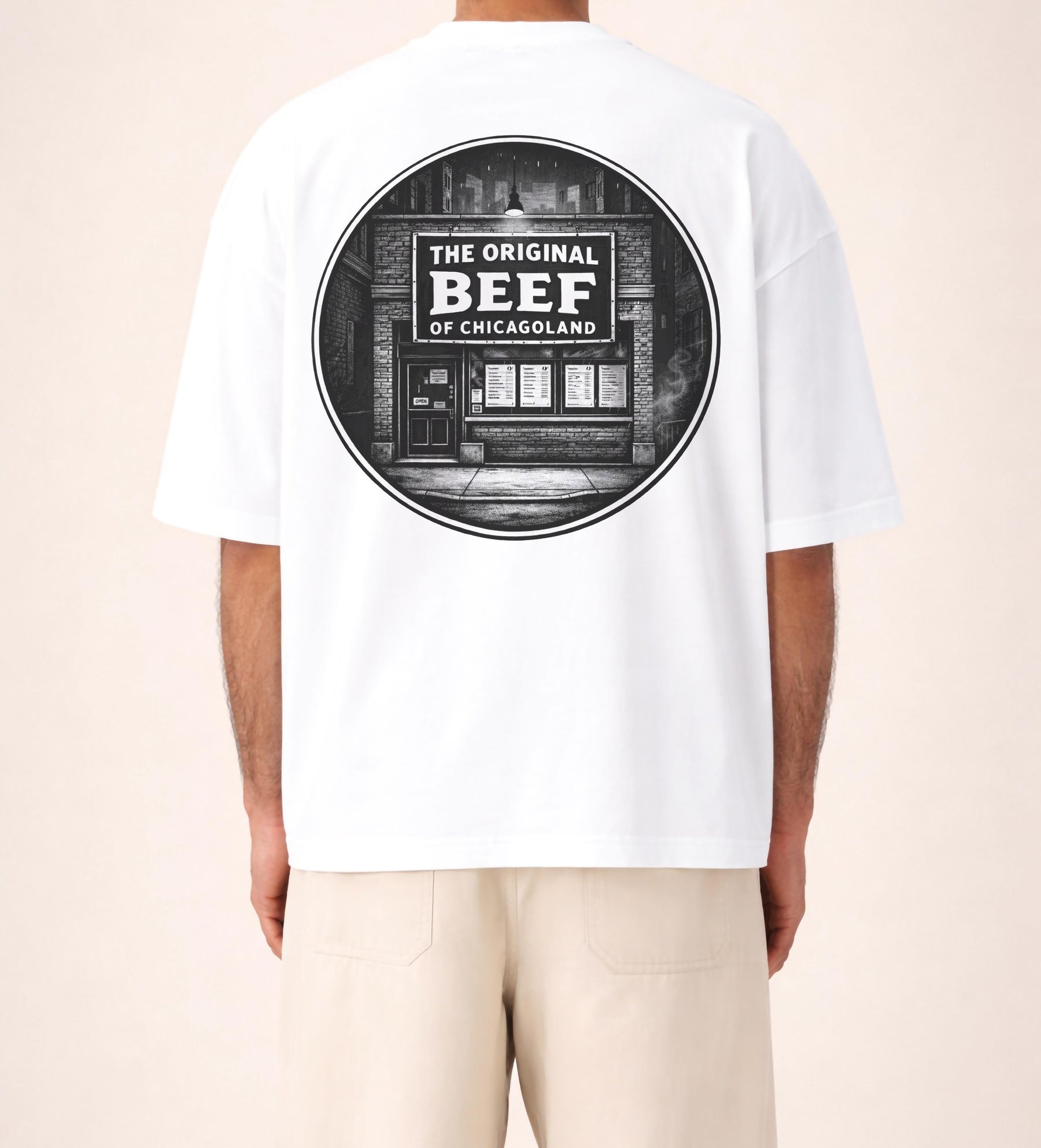 The Original Beef of Chicagoland Embroidered T-Shirt – The Bear Inspired Premium Organic Cotton Oversized Boxy Printed Graphic Tee — image 7