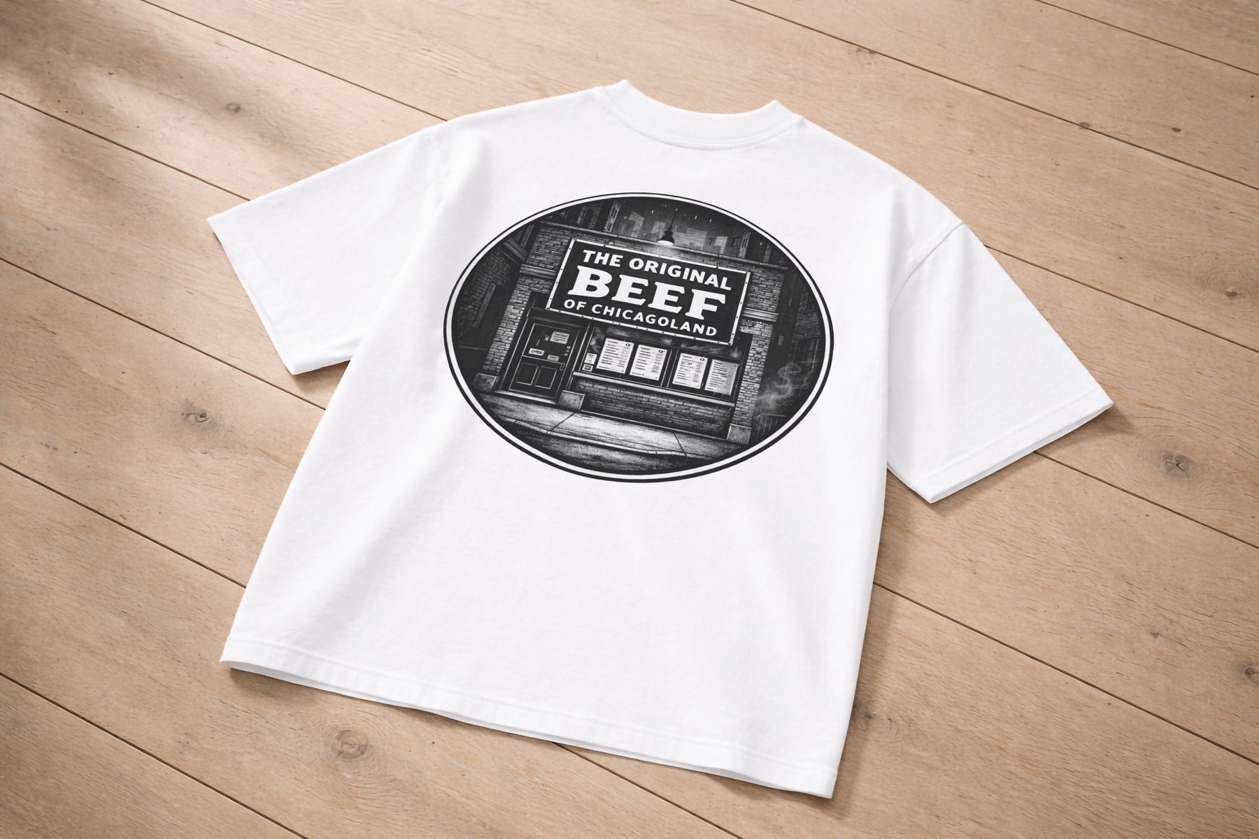 The Original Beef of Chicagoland Embroidered T-Shirt – The Bear Inspired Premium Organic Cotton Oversized Boxy Printed Graphic Tee — image 10