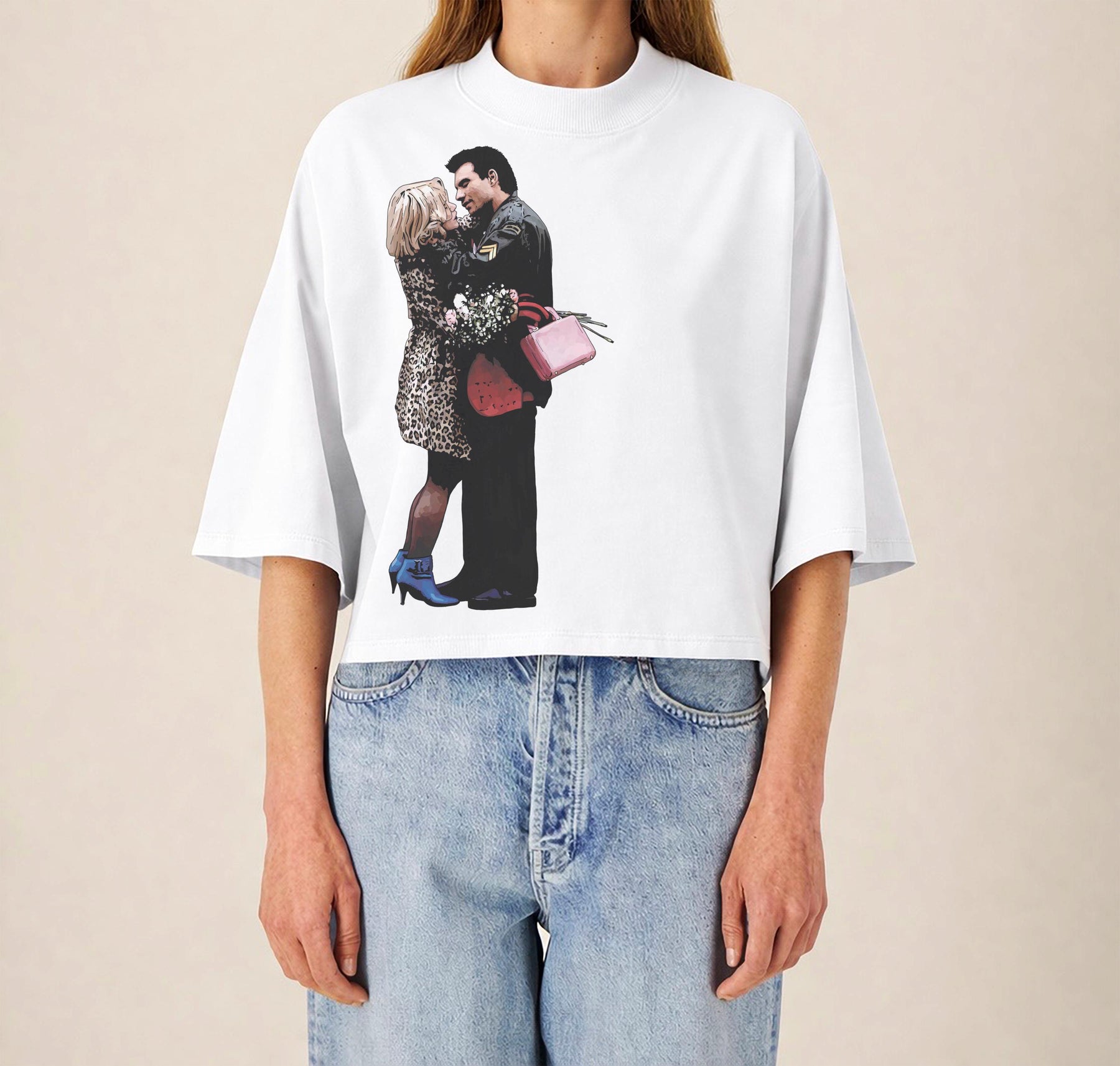 True Romance T-Shirt - 90s Cult Movie Premium Oversized Cropped Graphic Tee — image 3