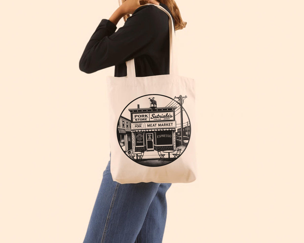 Satriale's Pork Store Tote Bag – The Sopranos Italian Meat Market Canvas Bag — image 2
