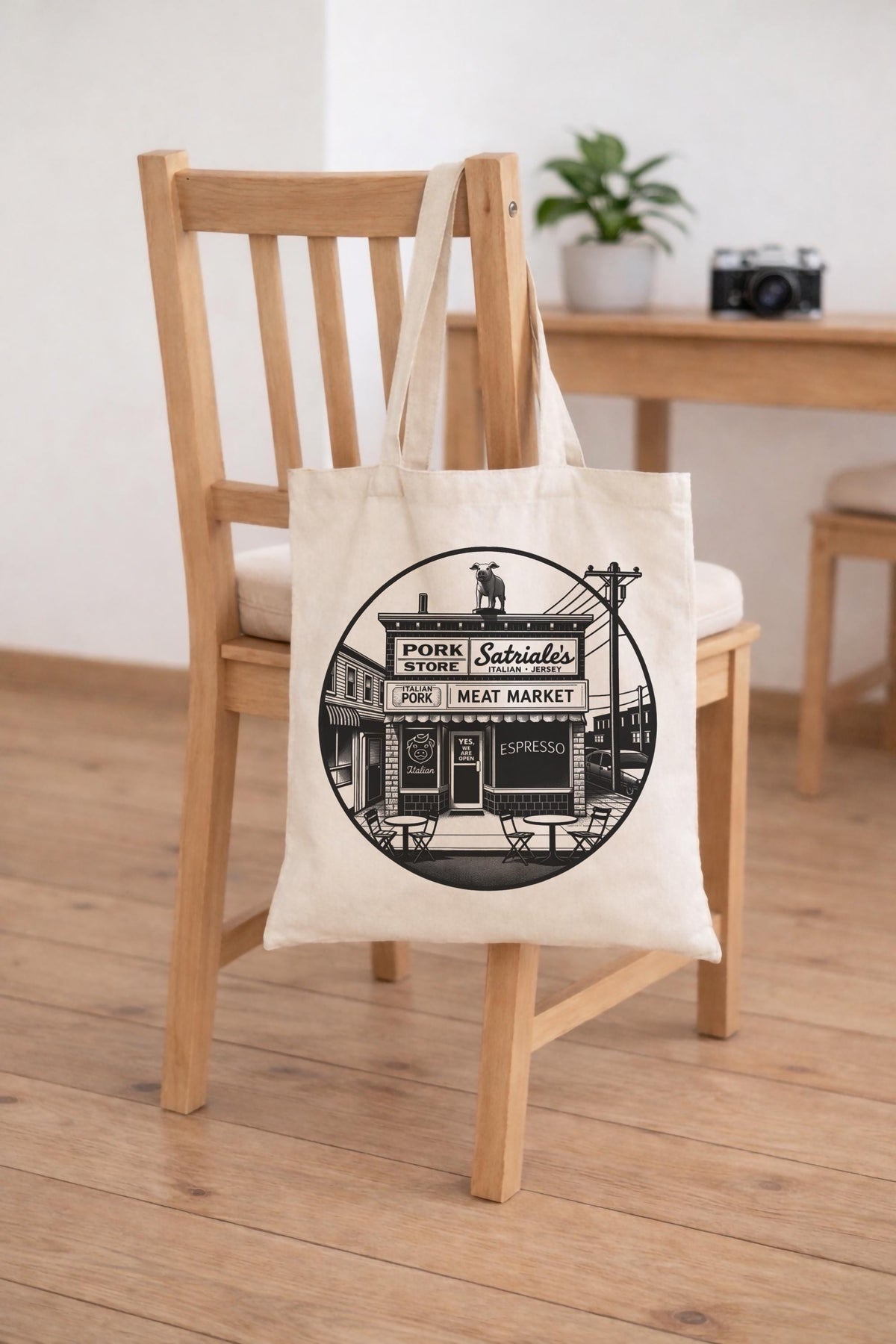 Satriale's Pork Store Tote Bag – The Sopranos Italian Meat Market Canvas Bag — image 4