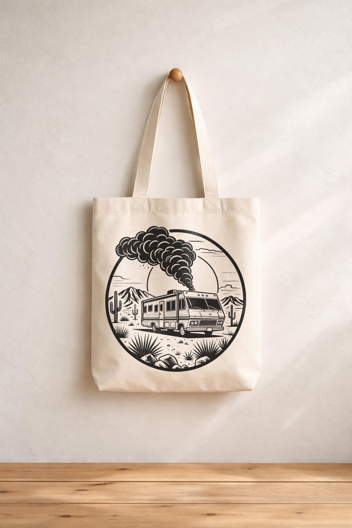 Breaking Bad RV Graphic Tote Bag - Premium Heavyweight Organic Cotton Canvas Bag