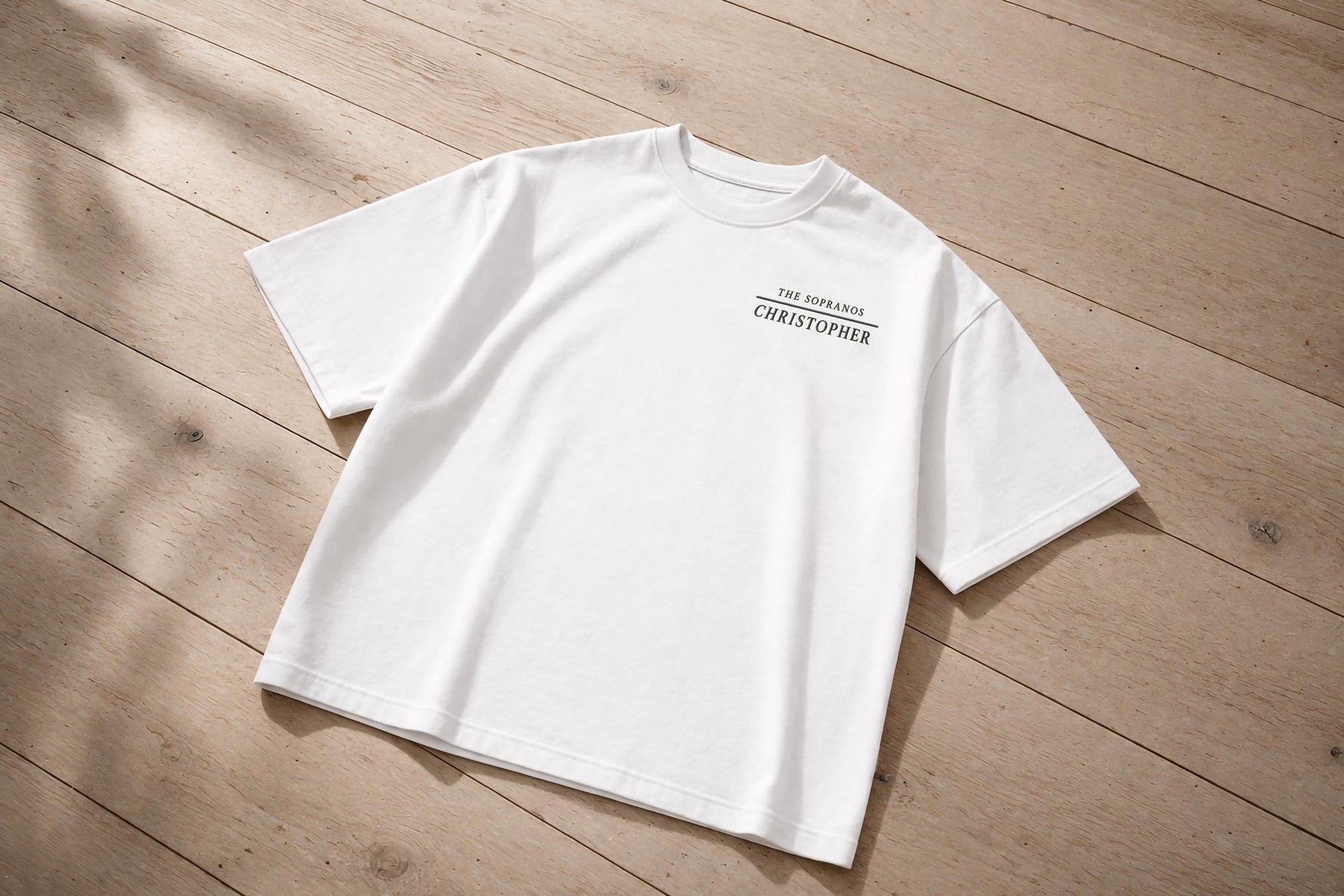 Christopher Moltisanti Embroidered Graphic T-Shirt – The Sopranos Inspired Premium Organic Cotton Oversized Boxy Printed Tee — image 10