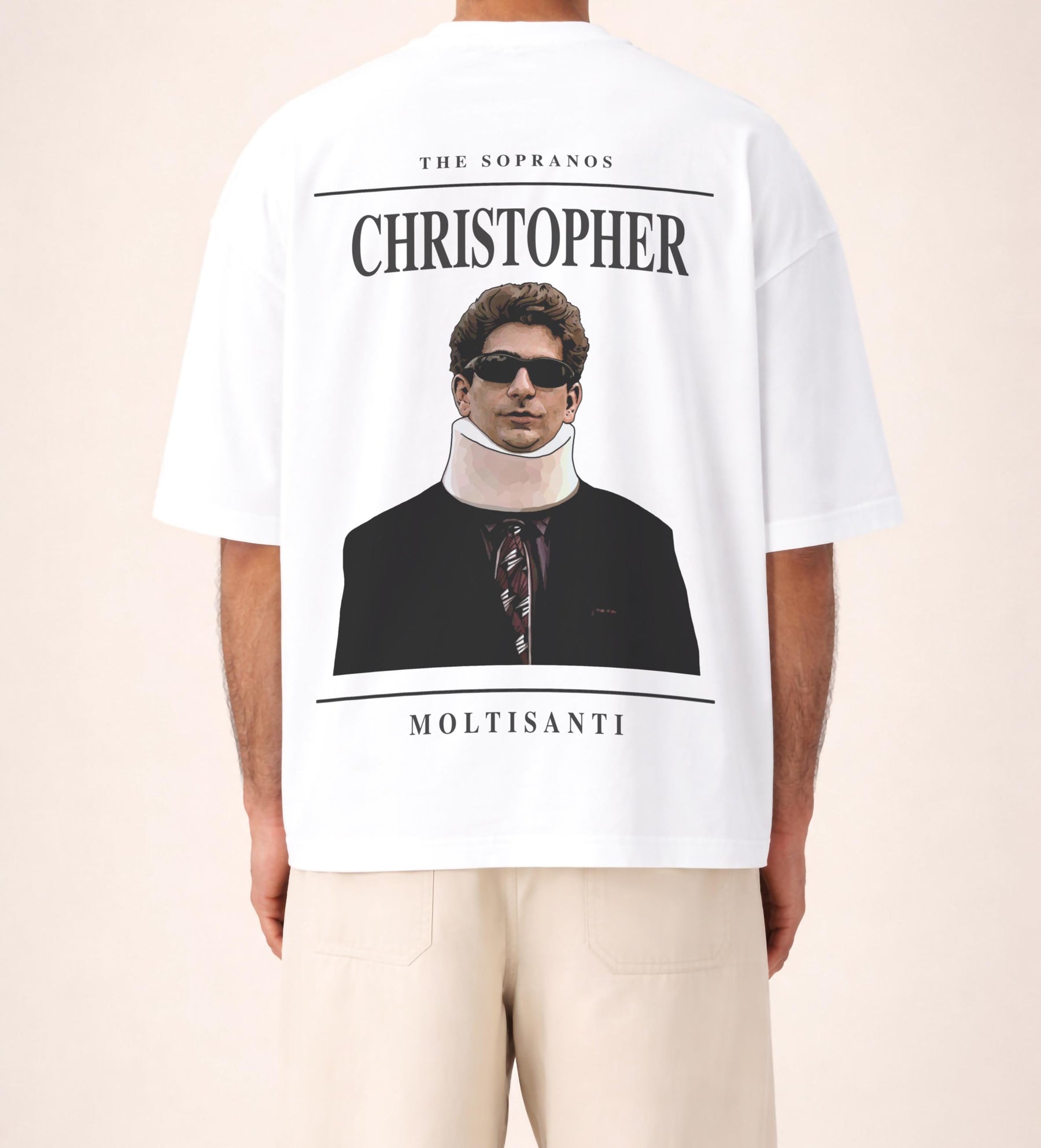 Christopher Moltisanti Embroidered Graphic T-Shirt – The Sopranos Inspired Premium Organic Cotton Oversized Boxy Printed Tee — image 7