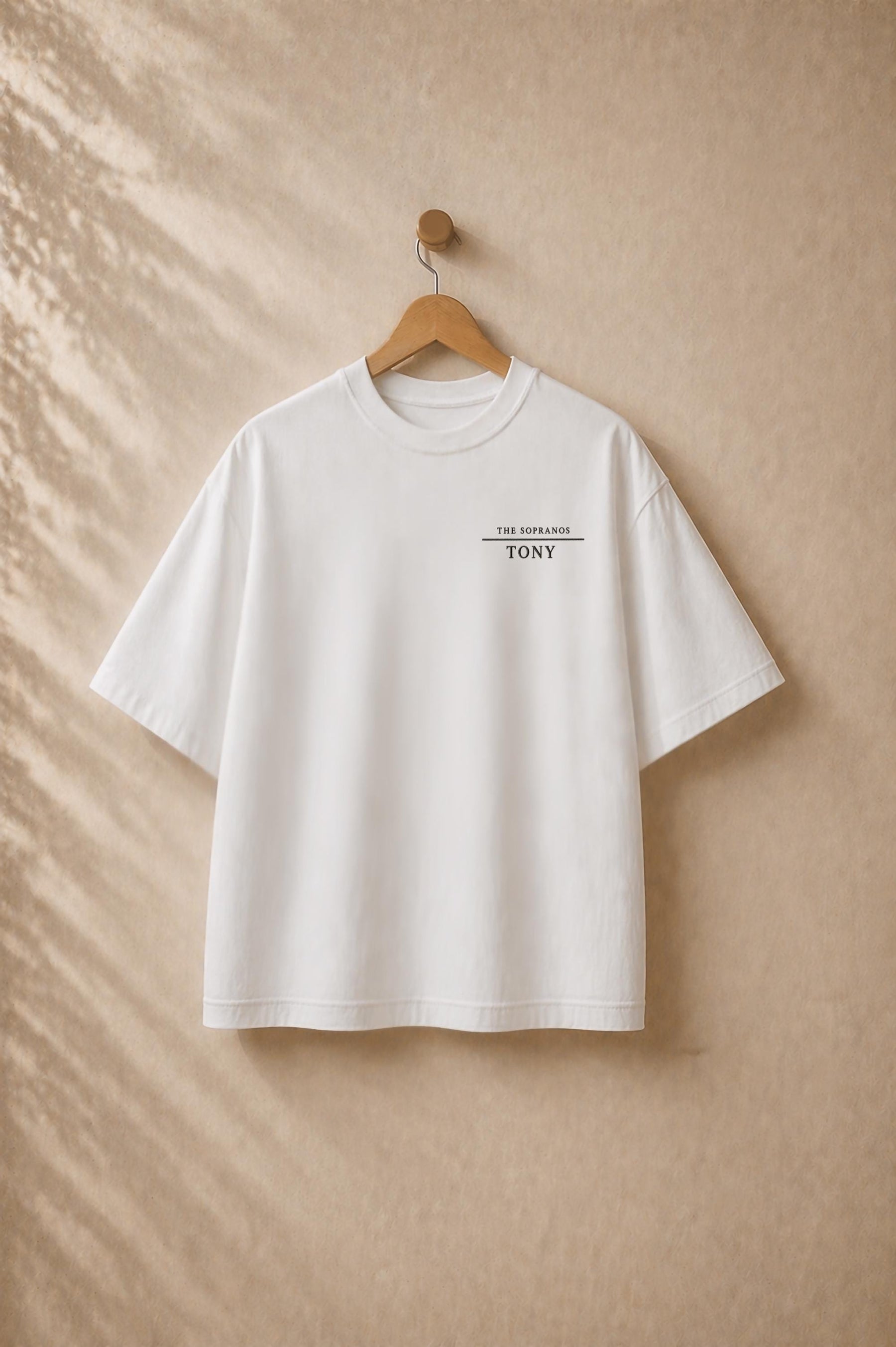 Tony Soprano Embroidered Graphic T-Shirt – The Sopranos Inspired Premium Organic Cotton Oversized Boxy Printed Tee — image 3
