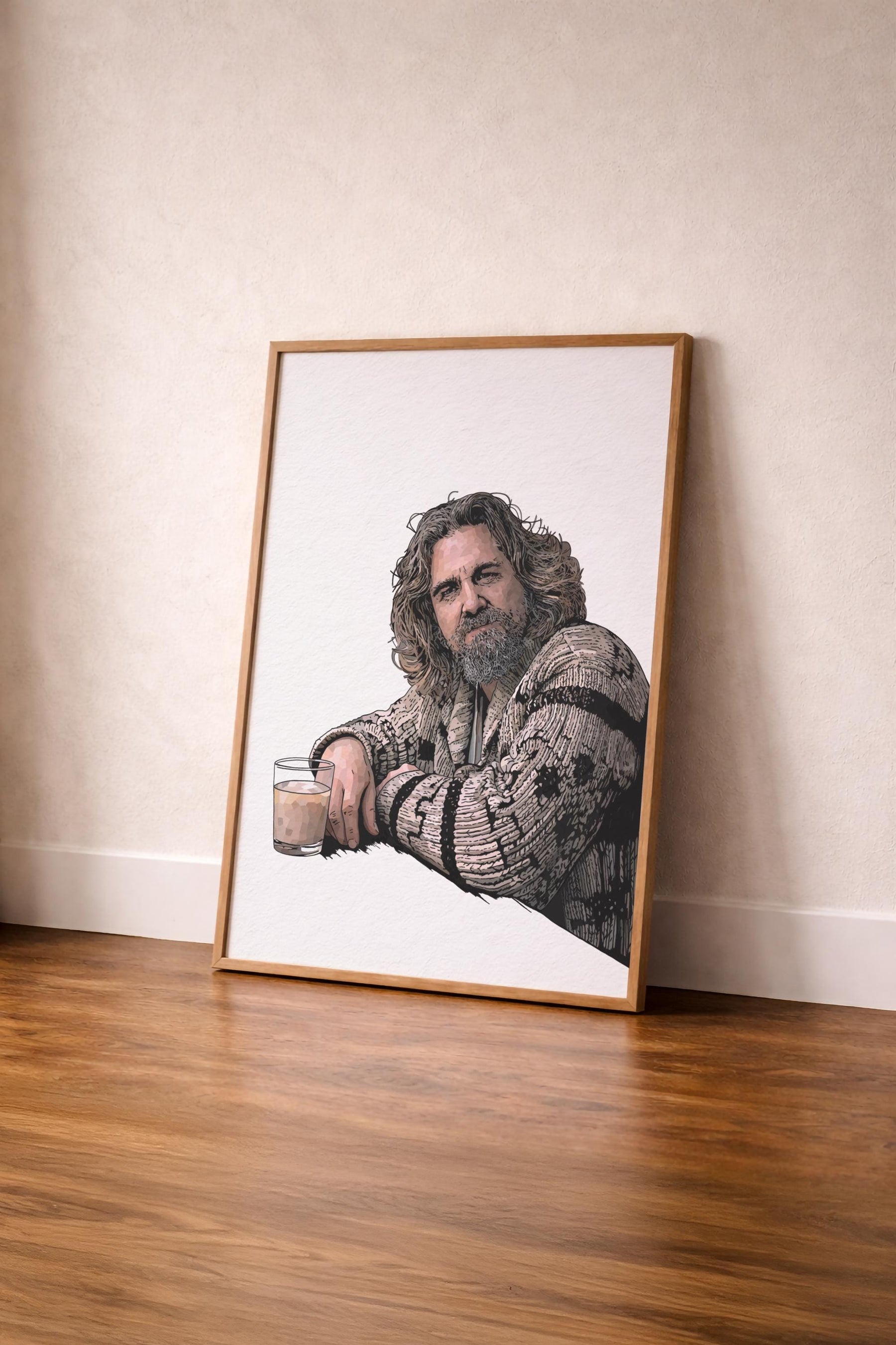 The Dude Abides Portrait Art Print – The Big Lebowski Movie Minimalist Wall Art Coen Brothers Cult Film Illustration Giclée Print — image 7